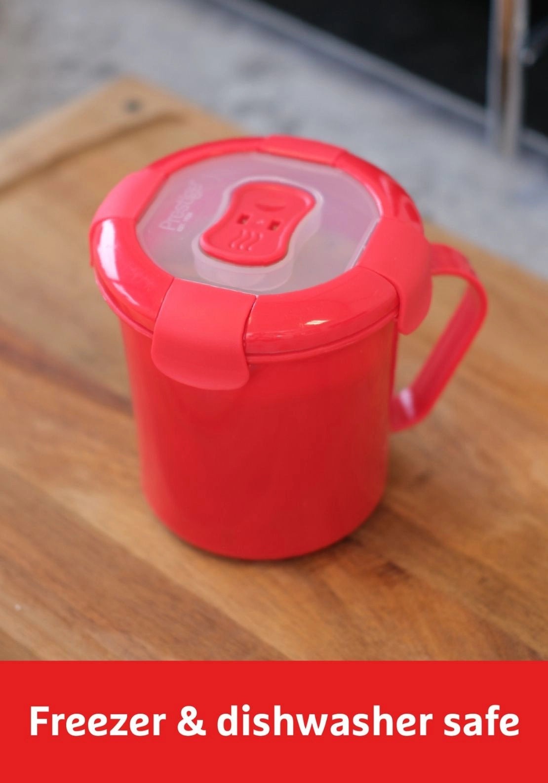 Prestige Good2Heat Microwave Cookware Soup Mug 683ml - Red 2 Shaws Department Stores