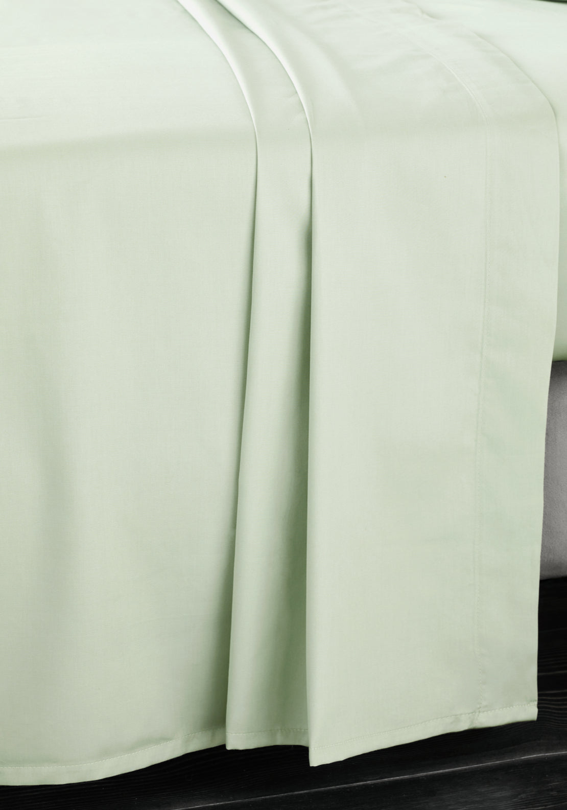 Bianca 100% Cotton Sateen 400 Thread Count Flat Sheet - Green 2 Shaws Department Stores
