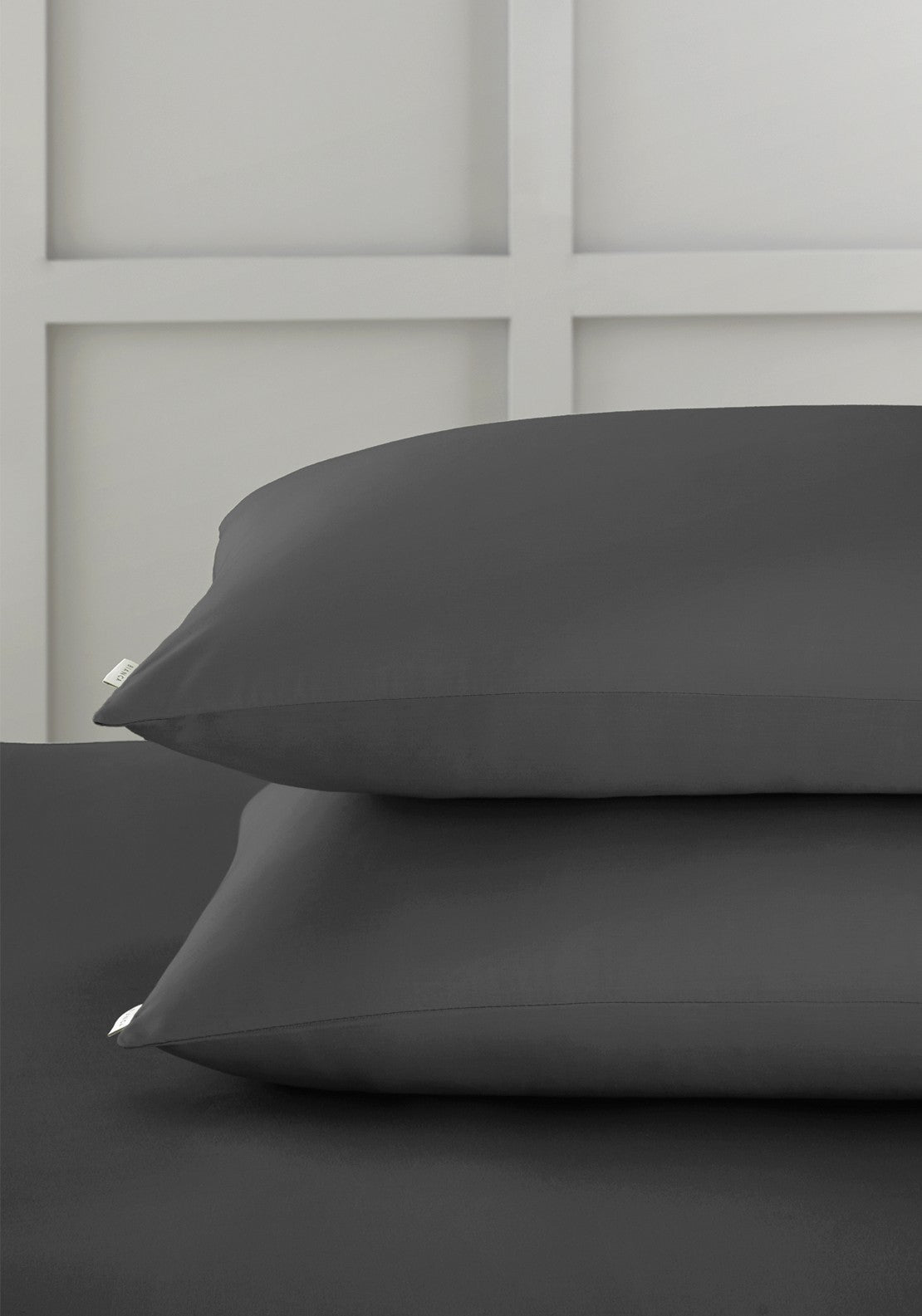 Bianca 100% Cotton Sateen 400 Thread Count Standard Pillowcase Pair - Grey 4 Shaws Department Stores