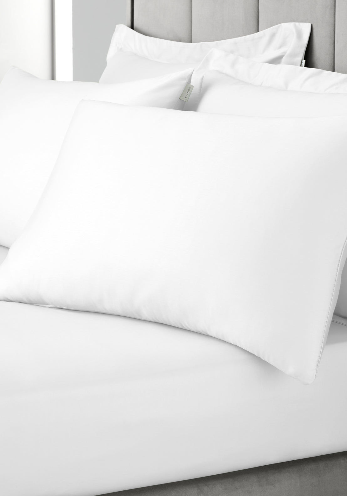Bianca 100% Cotton Sateen 400 Thread Count Standard Pillowcase Pair - White 2 Shaws Department Stores