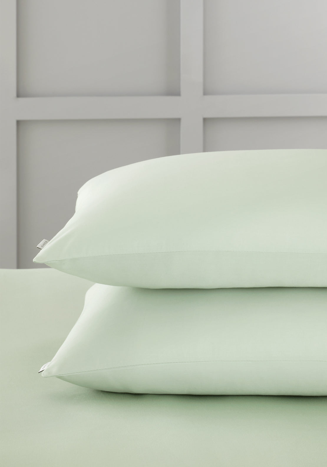 Bianca 100% Cotton Sateen 400 Thread Count Standard Pillowcase Pair - Green 4 Shaws Department Stores