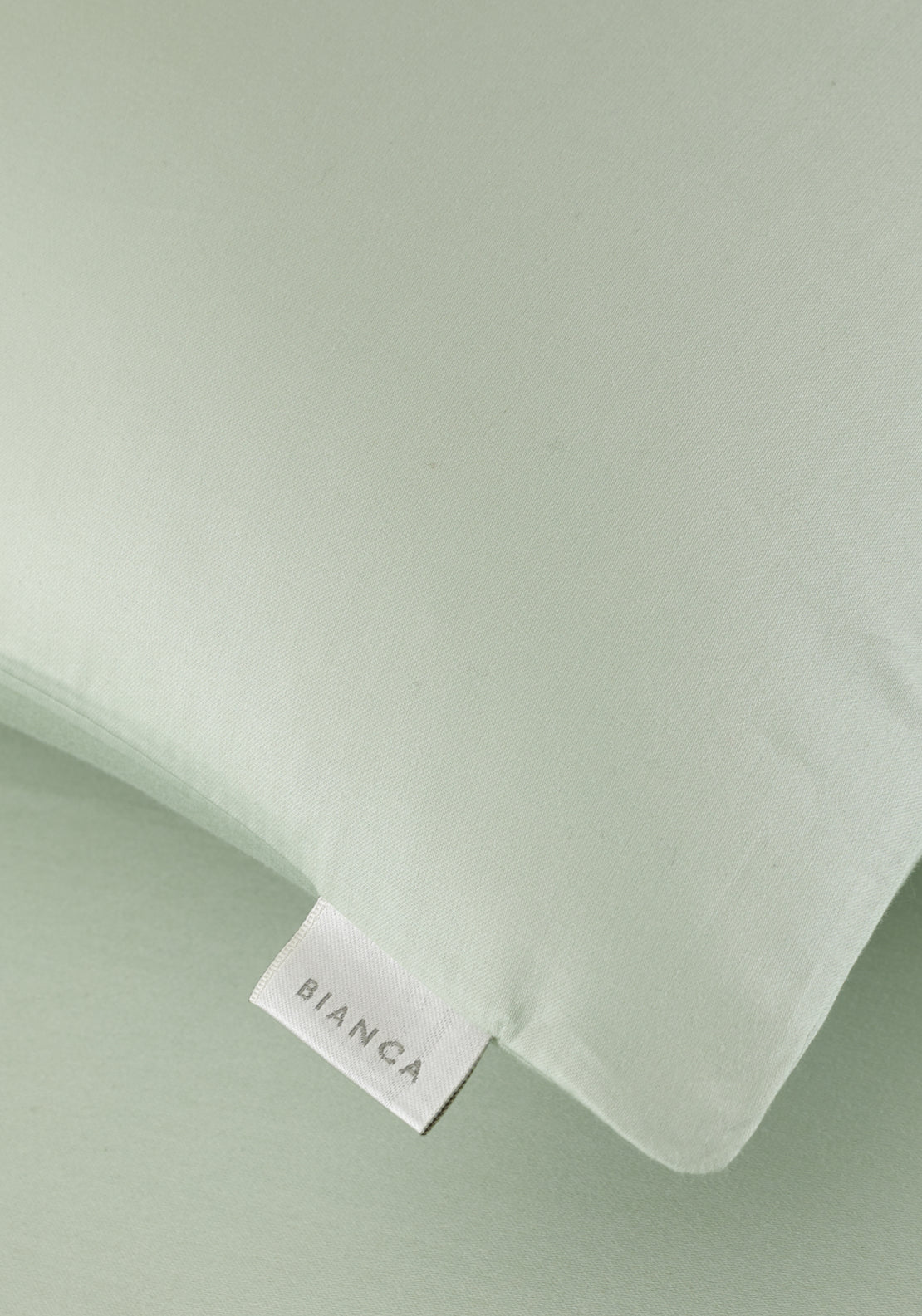 Bianca 100% Cotton Sateen 400 Thread Count Standard Pillowcase Pair - Green 3 Shaws Department Stores