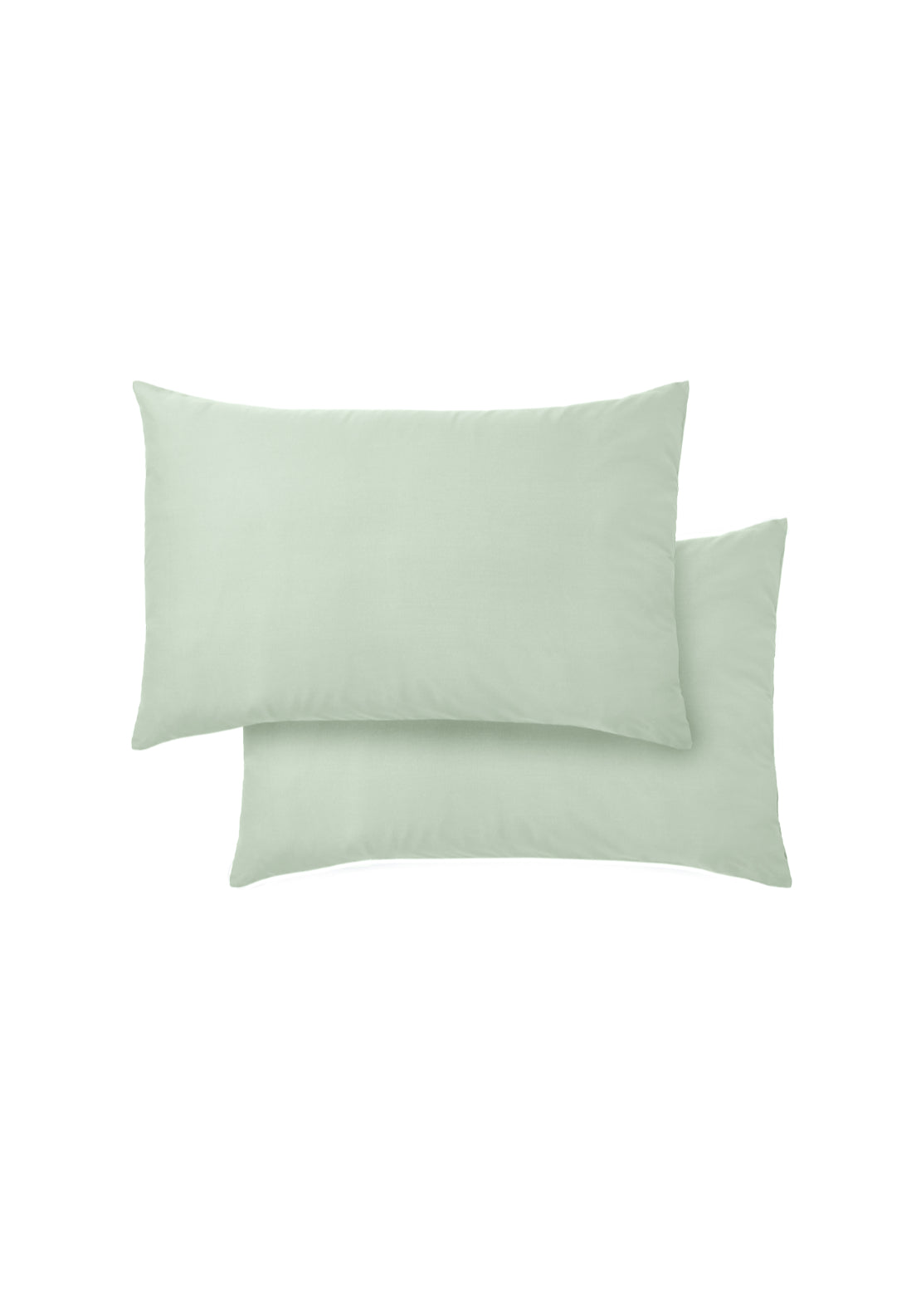 Bianca 100% Cotton Sateen 400 Thread Count Standard Pillowcase Pair - Green 1 Shaws Department Stores