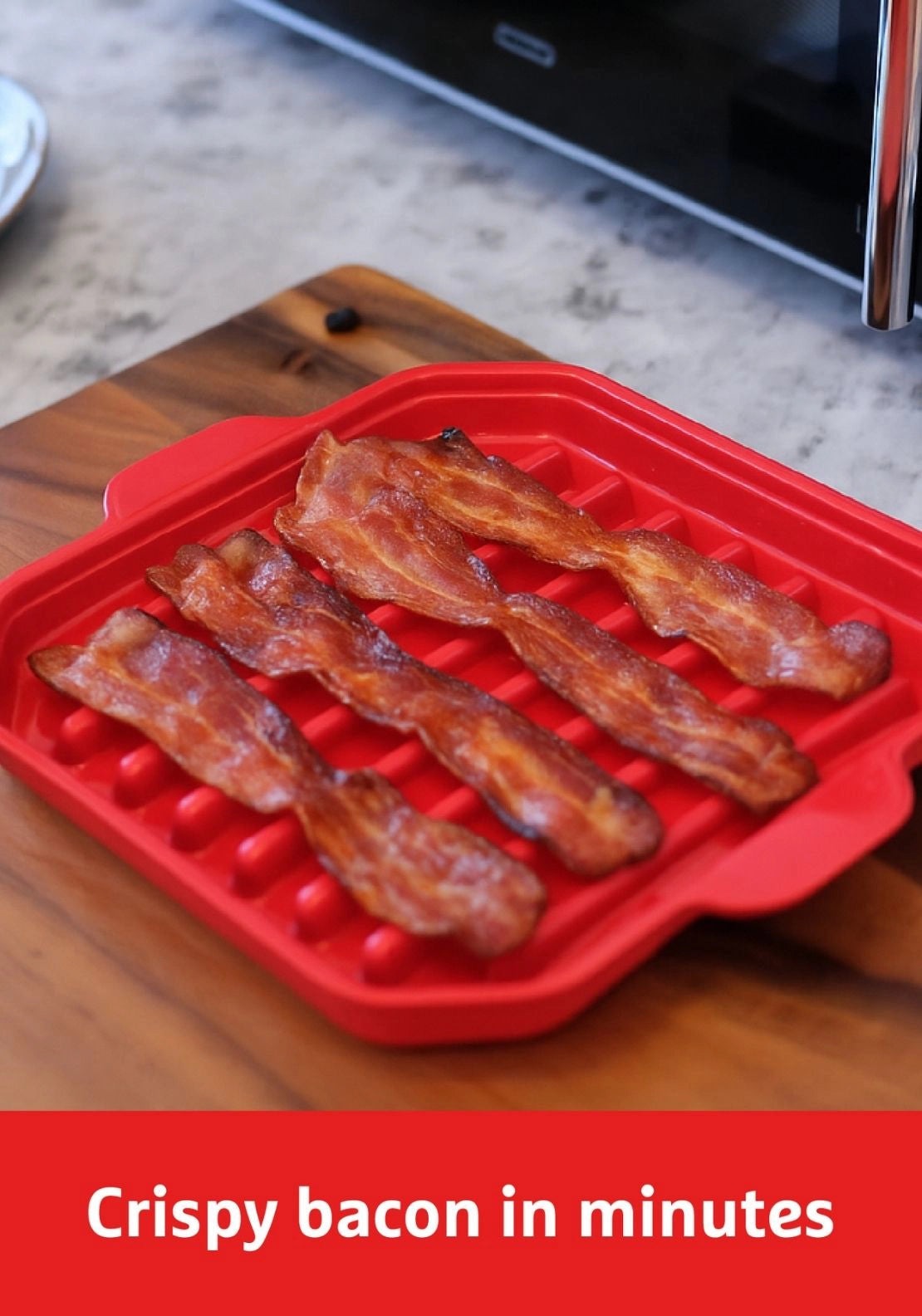 Prestige Good2Heat Microwave Cookware Bacon Crisper - Red 4 Shaws Department Stores