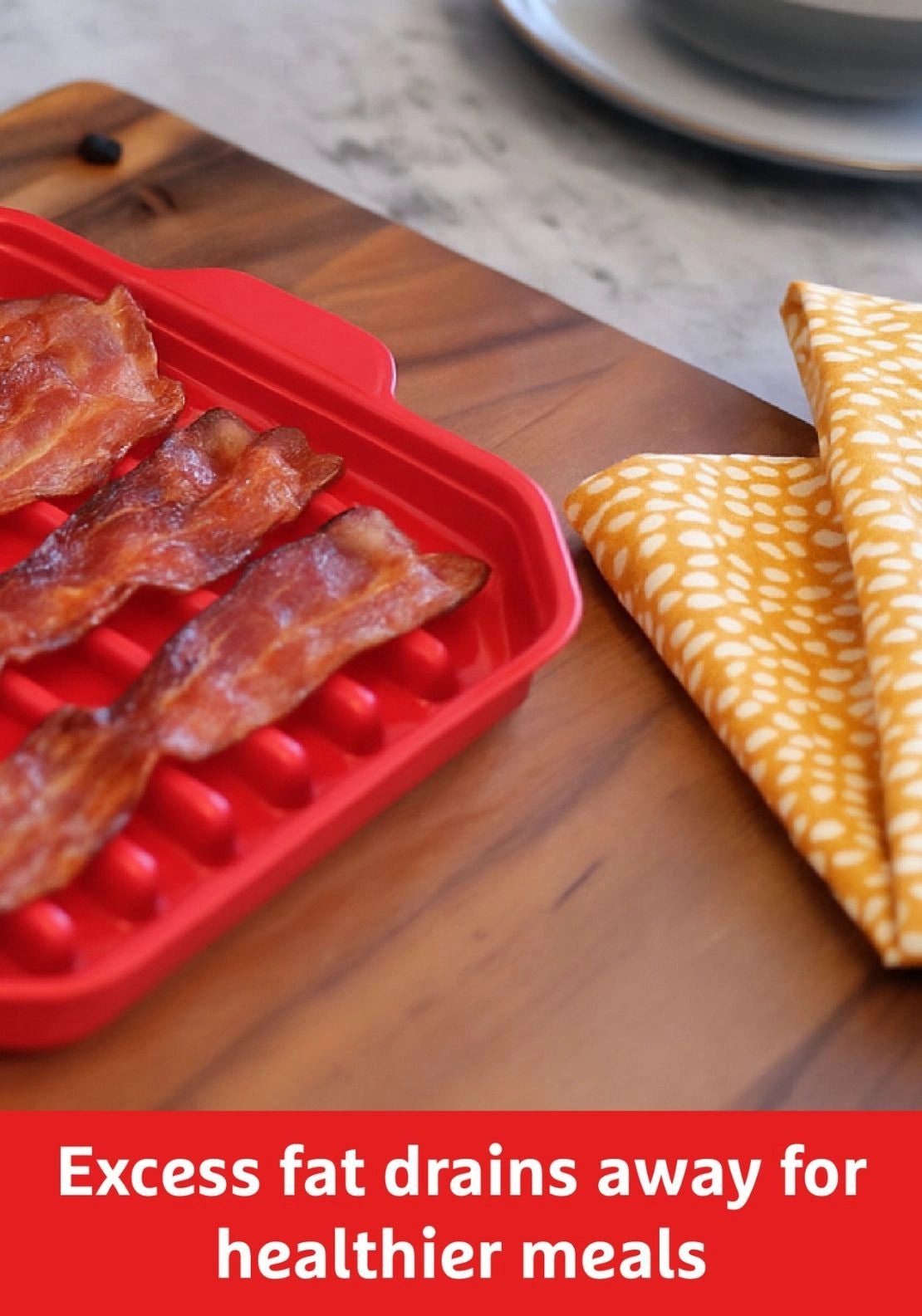 Prestige Good2Heat Microwave Cookware Bacon Crisper - Red 3 Shaws Department Stores