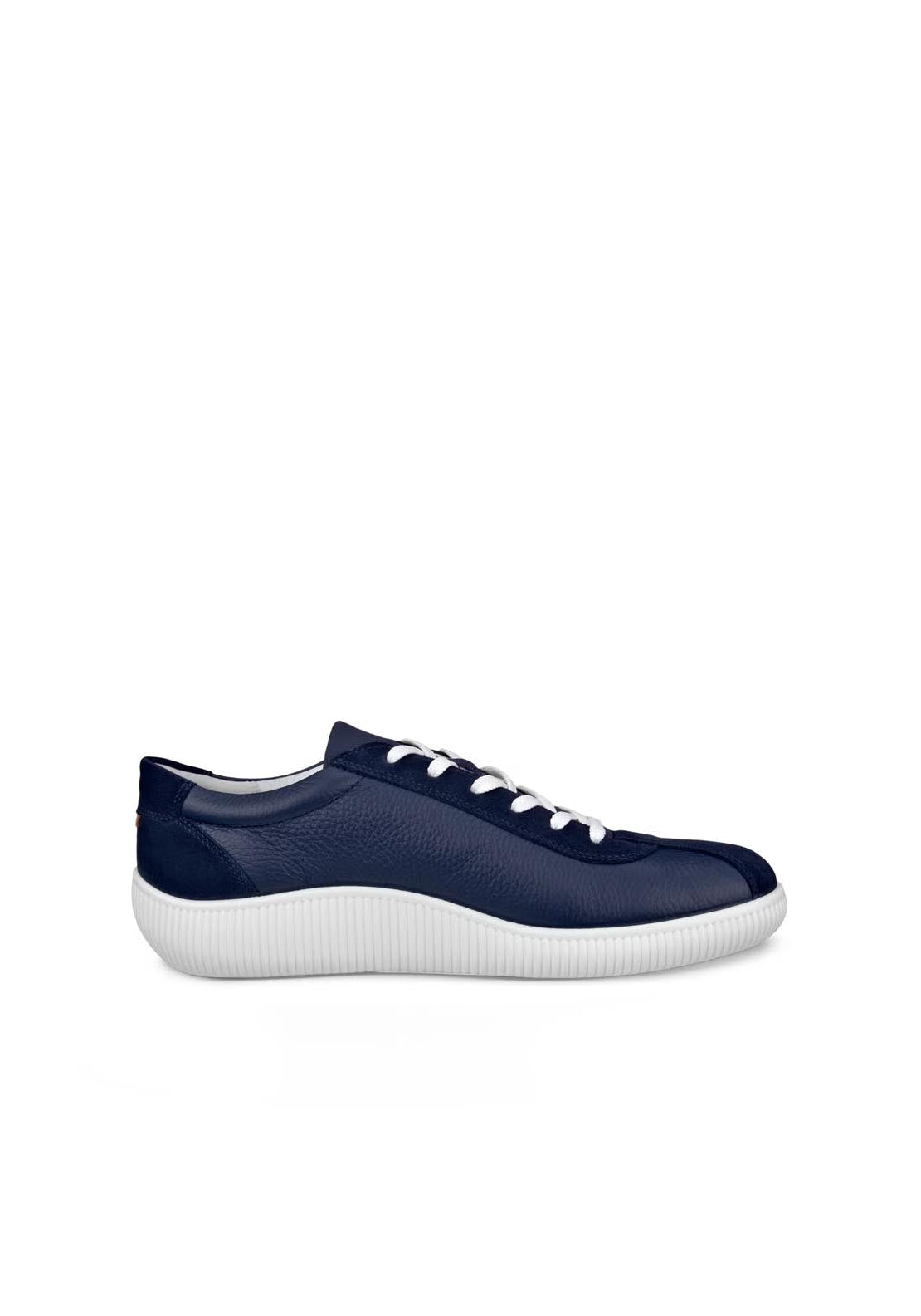 Ecco Soft Zero Casual Lace Shoe - Blue 1 Shaws Department Stores