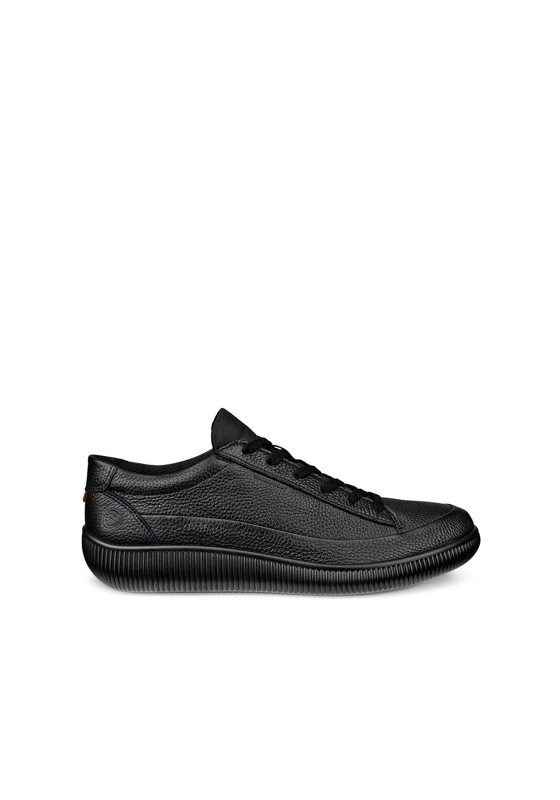 Ecco Soft Zero Casual Lace Shoe - Black 1 Shaws Department Stores