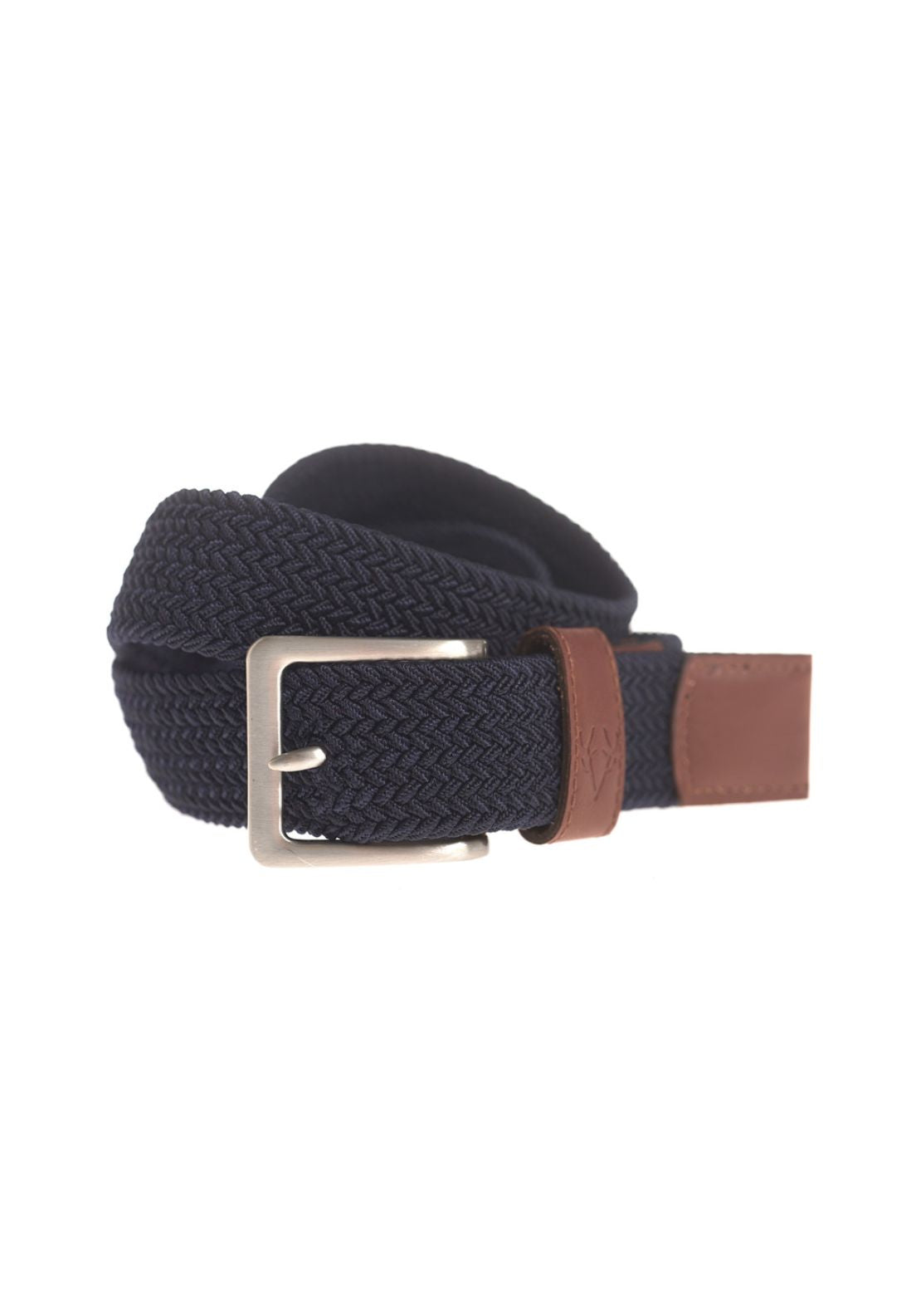 Vedoneire Mens Braided Stretch Belt - Navy 1 Shaws Department Stores