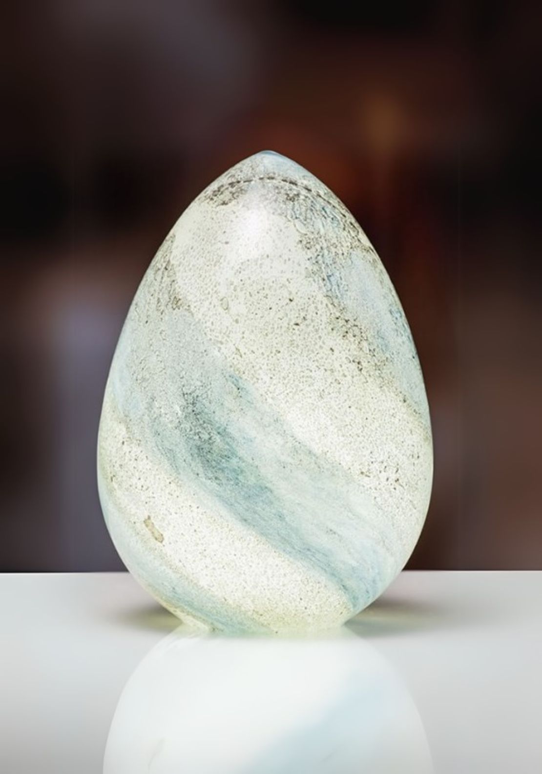 Glass Egg Lamp - Green