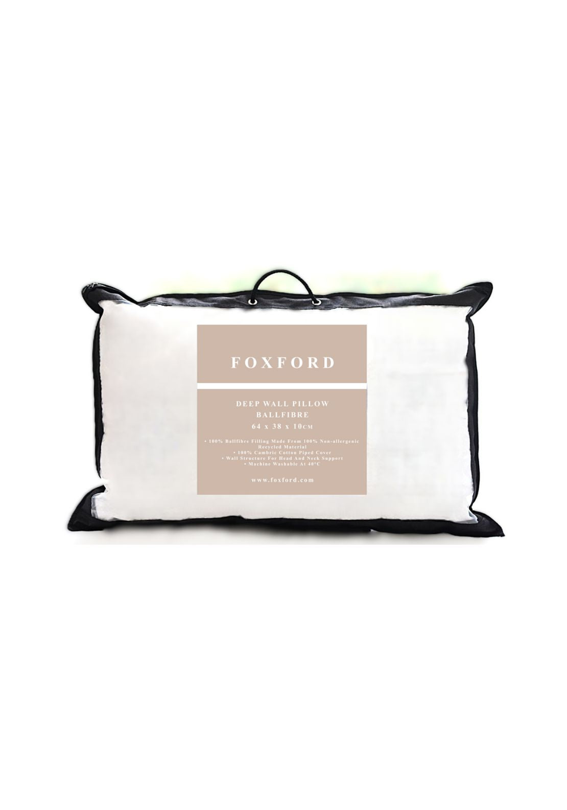 Foxford Deep Wall Pillow Ballfibre - White 1 Shaws Department Stores