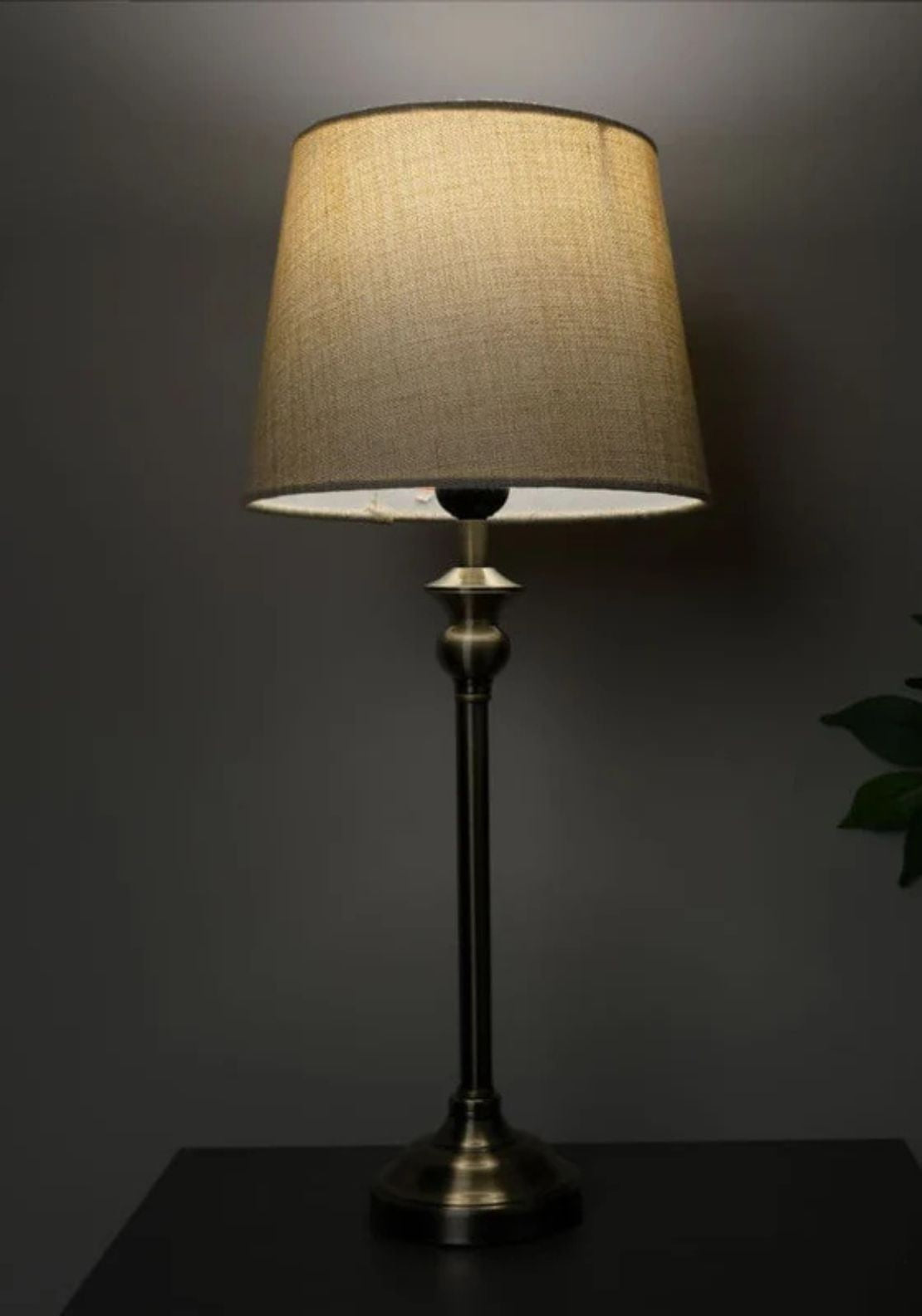 Dani Bronze Buffet Lamp With Linen Shade