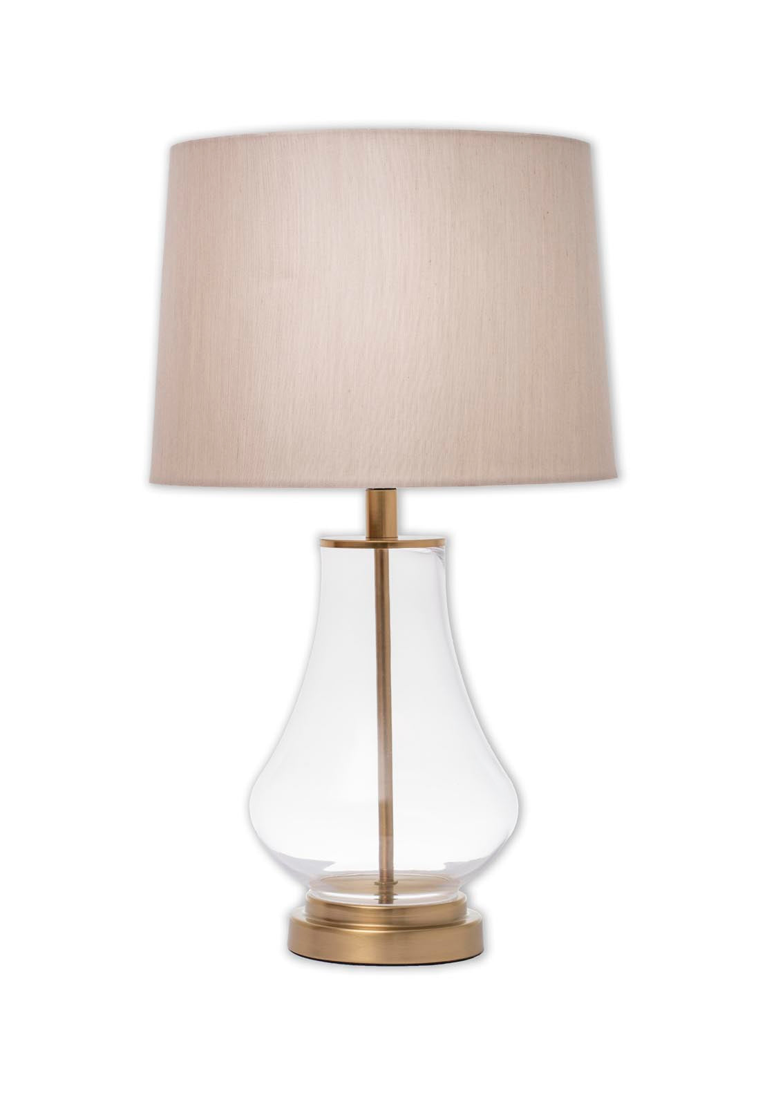 The Home Collection Glass Table Lamp - Gold/clear 1 Shaws Department Stores