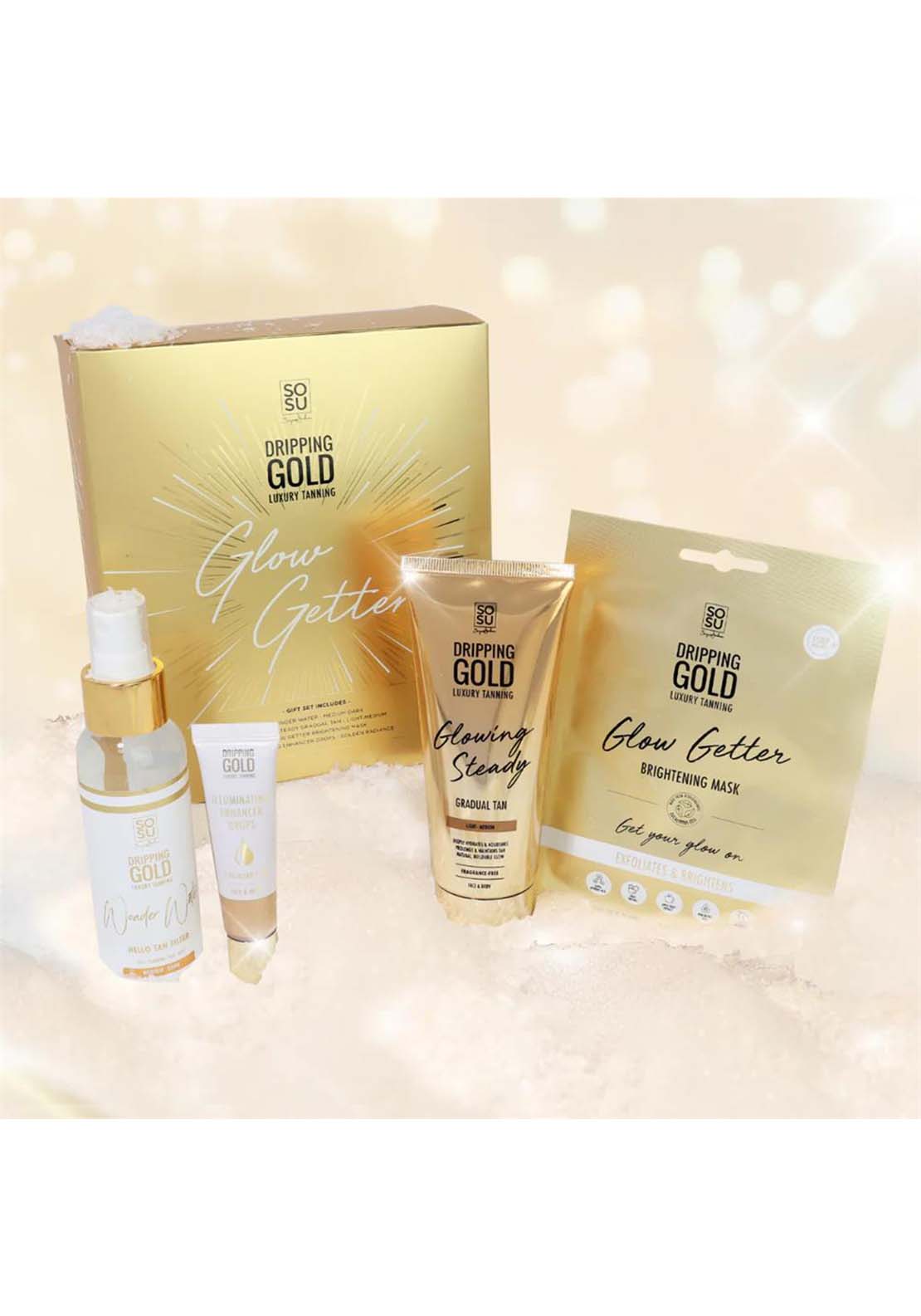 Sosu Dripping Gold Glow Getter Gift Set 4 Piece 2 Shaws Department Stores