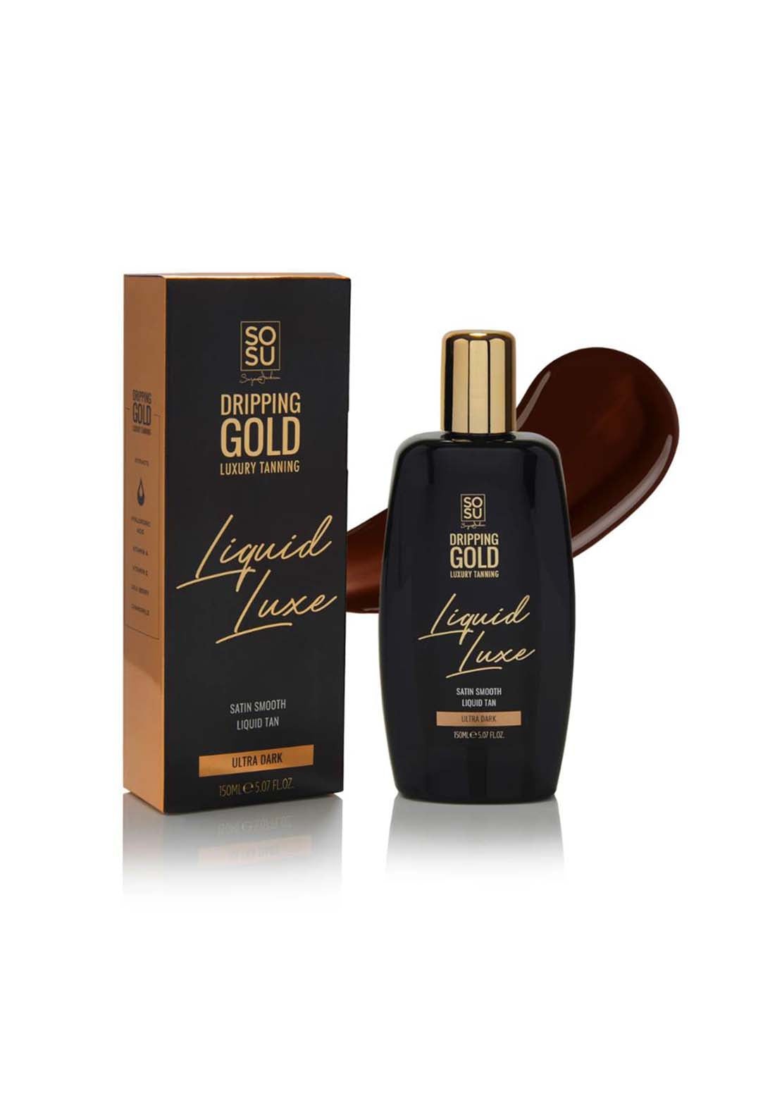 Sosu Dripping Gold Liquid Luxe Ultra Dark Tan 150ml 1 Shaws Department Stores