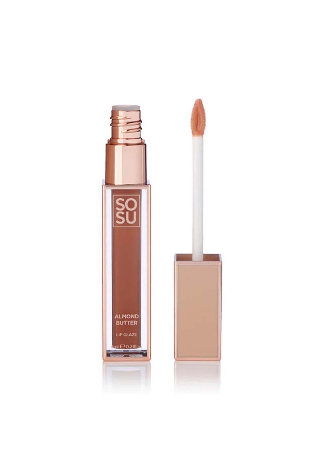 Sosu Satin Lip Glaze Almond Butter 1 Shaws Department Stores