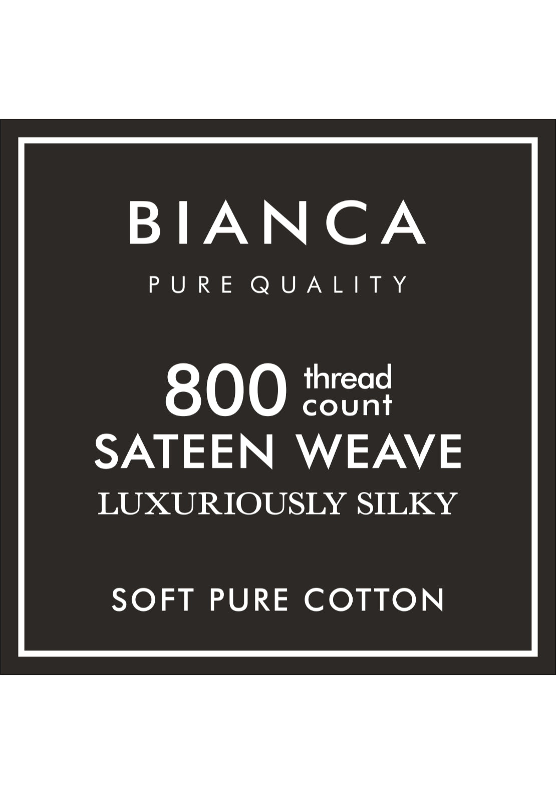 Bianca Luxury 800 Thread Count 100% Cotton Sateen Fitted Sheet - White 3 Shaws Department Stores