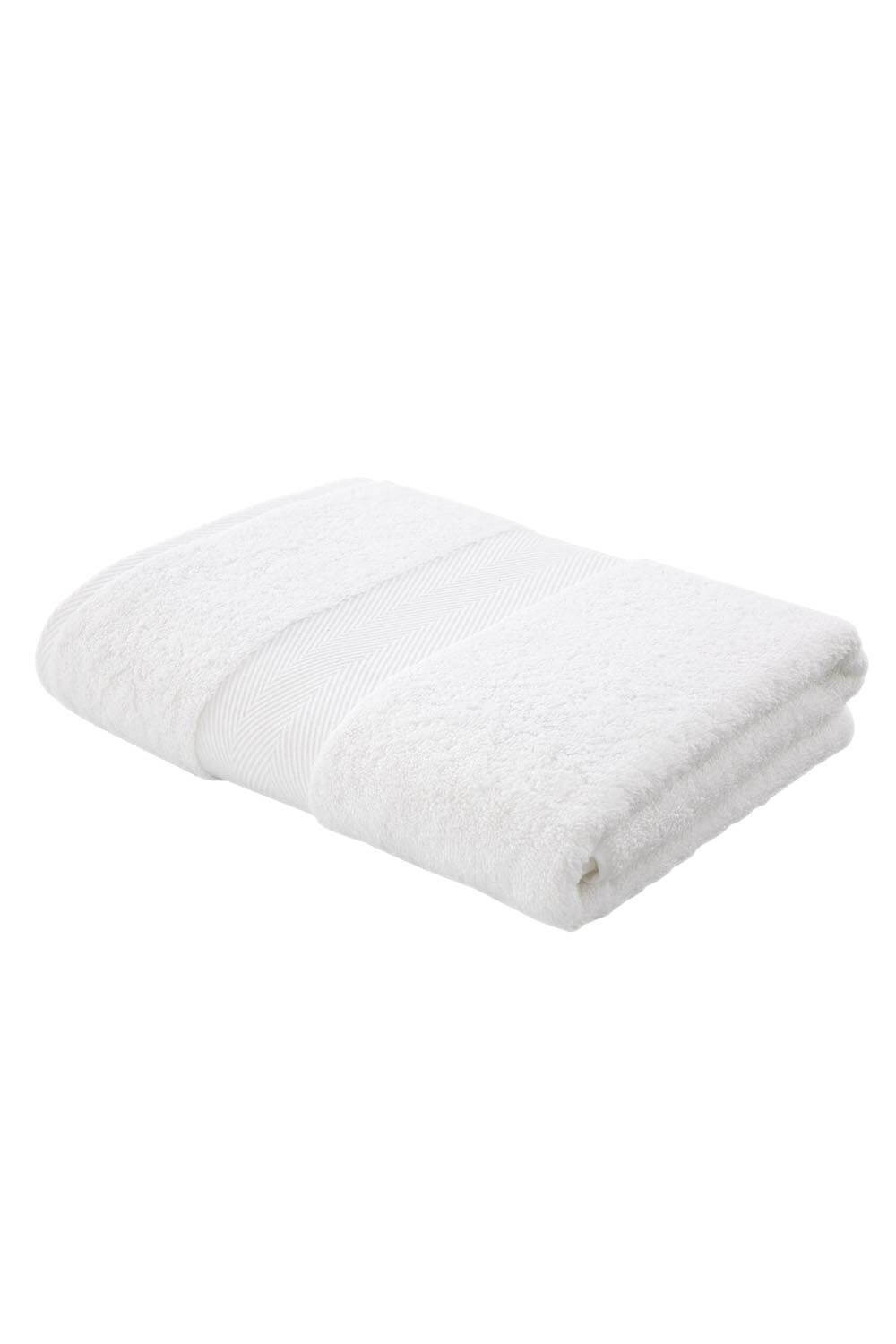 Bianca Silk Bath Towel 70cm x 127cm - White 1 Shaws Department Stores