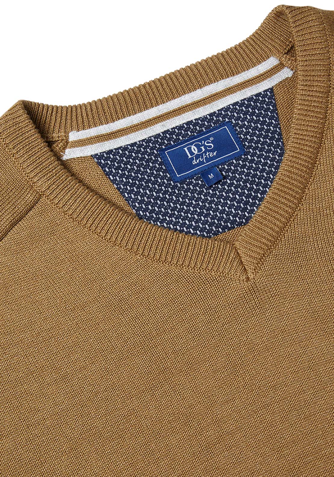 DG Drifter Vee Neck Sweater - Dull Gold