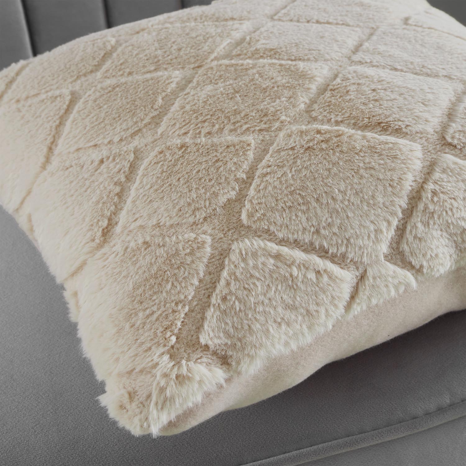 The Home Collection Soft and Cosy Carved Diamond Cushion 2 Shaws Department Stores