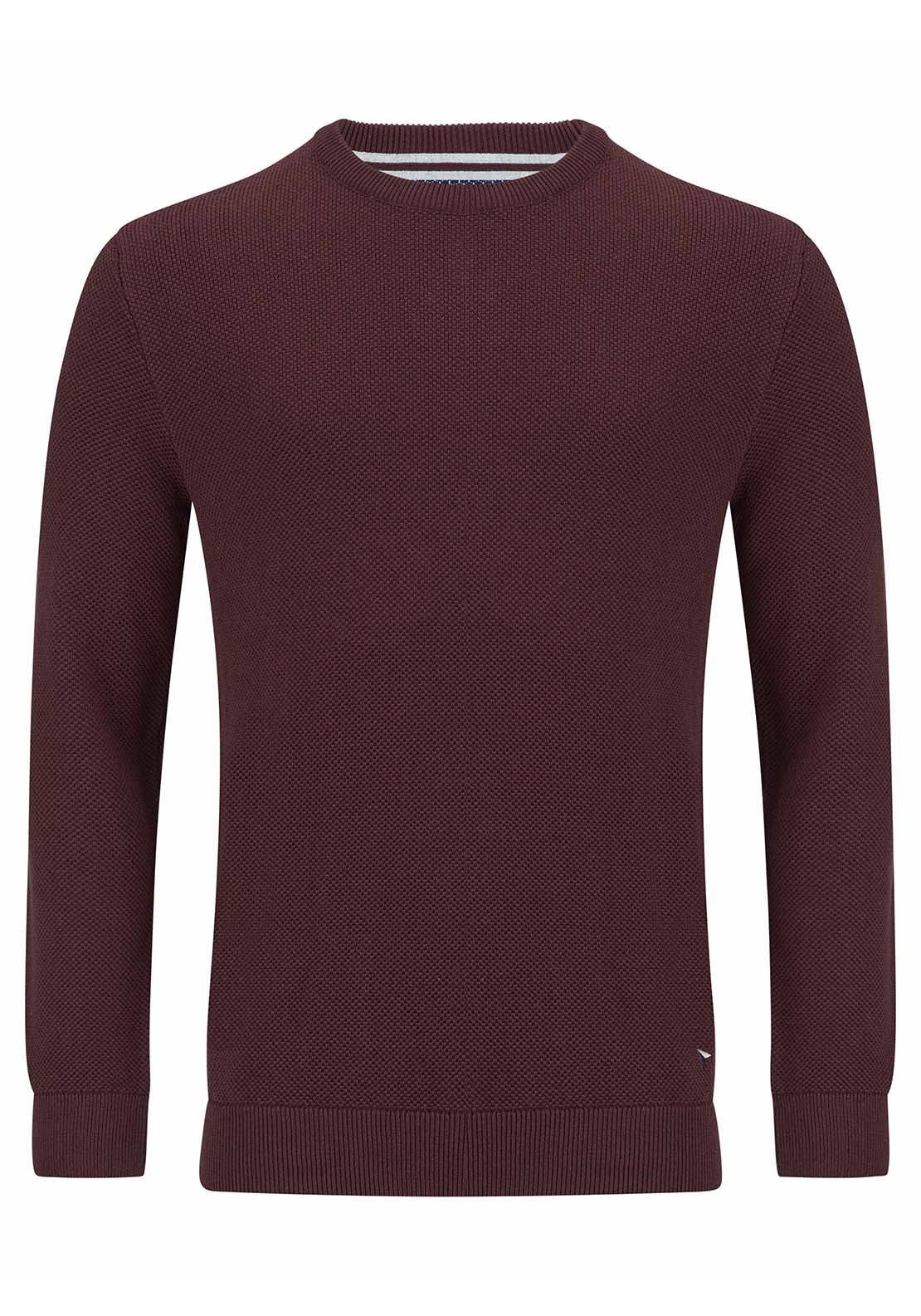 Cotton Crew Neck Sweater - Red