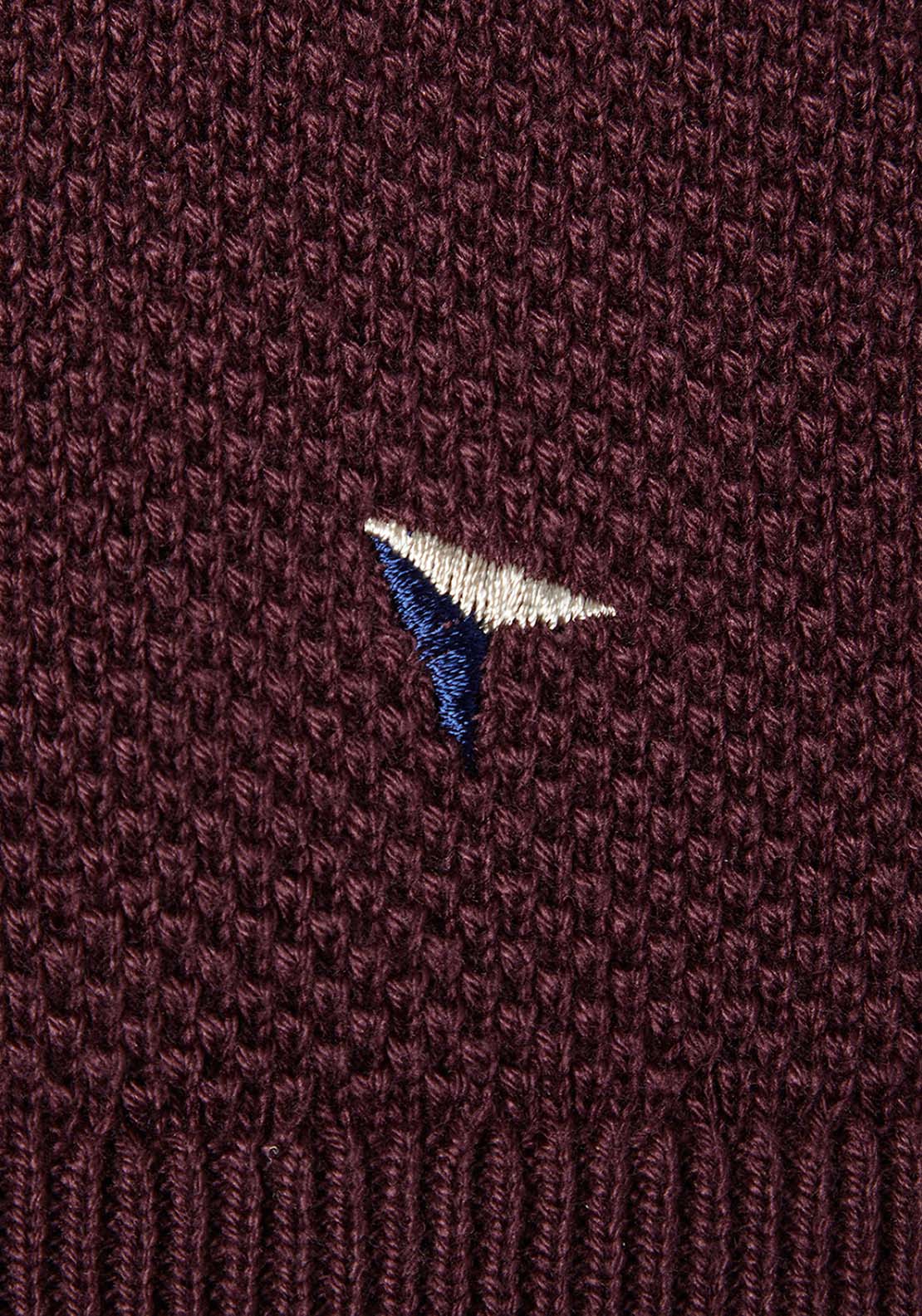 Cotton Crew Neck Sweater - Red