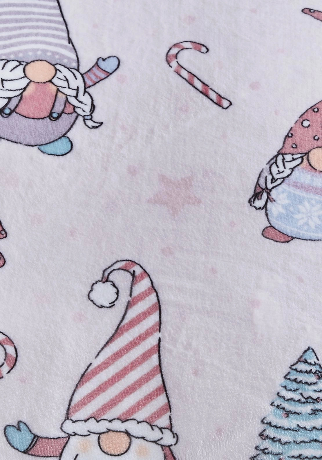 Catherine Lansfield Christmas Festive Gnomes Cosy Fleece Duvet Cover Set - Pink 3 Shaws Department Stores