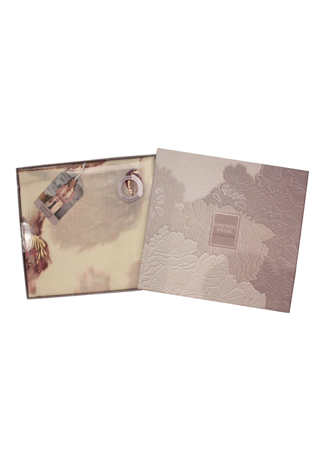 Something Special Foil Print Scarf - Off-white 1 Shaws Department Stores