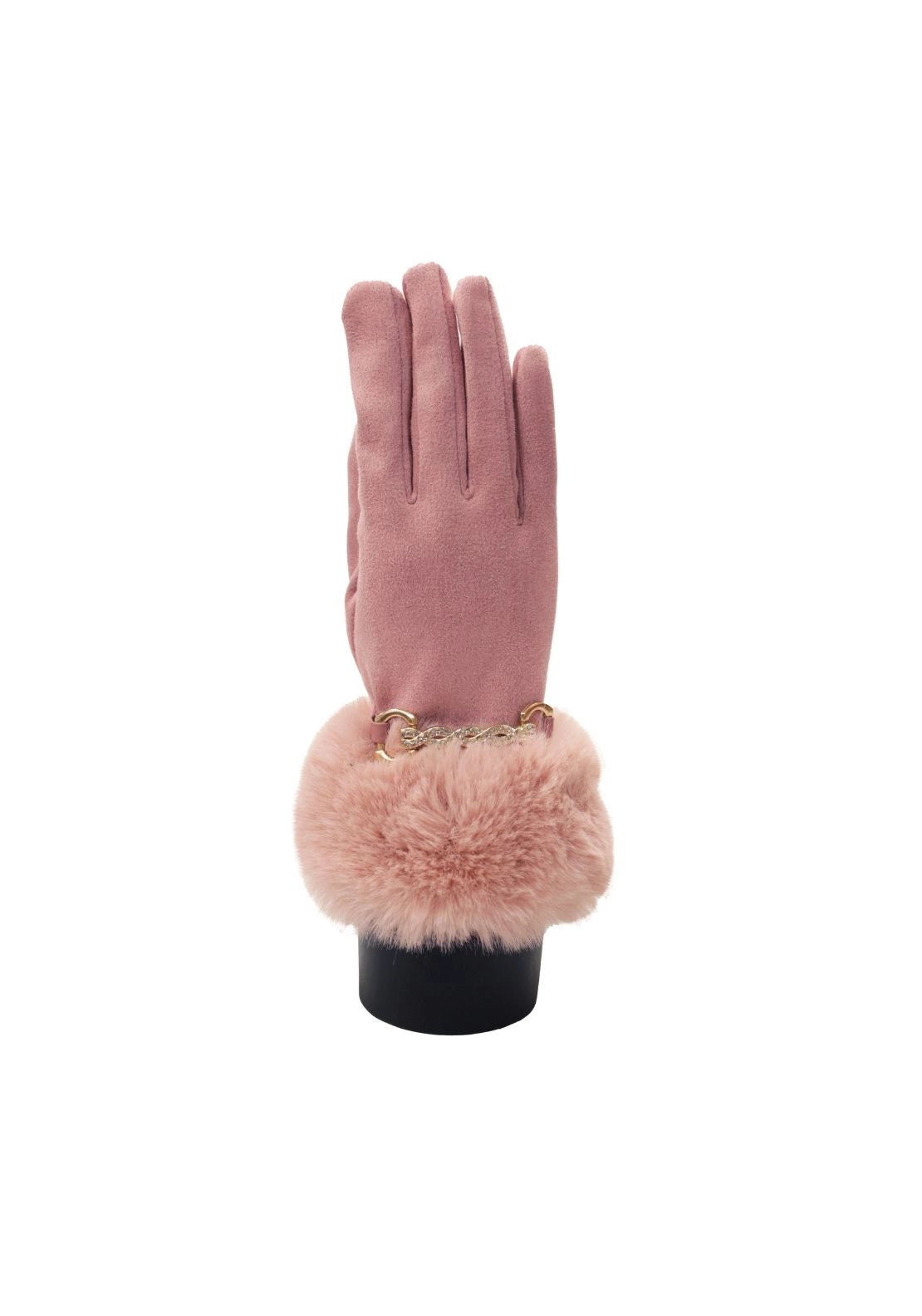 Something Special Suede Look Gloves &amp; Plush Earmuff Set - Dusty Pink 2 Shaws Department Stores