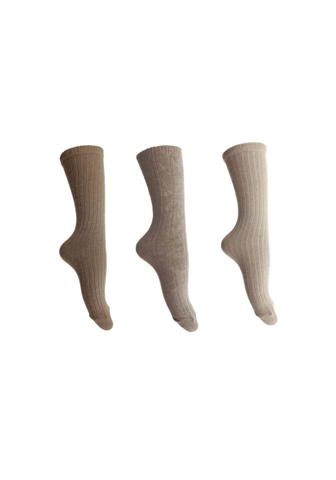 Something Special 3 Pair Rib Knit Socks Set - Beige 2 Shaws Department Stores