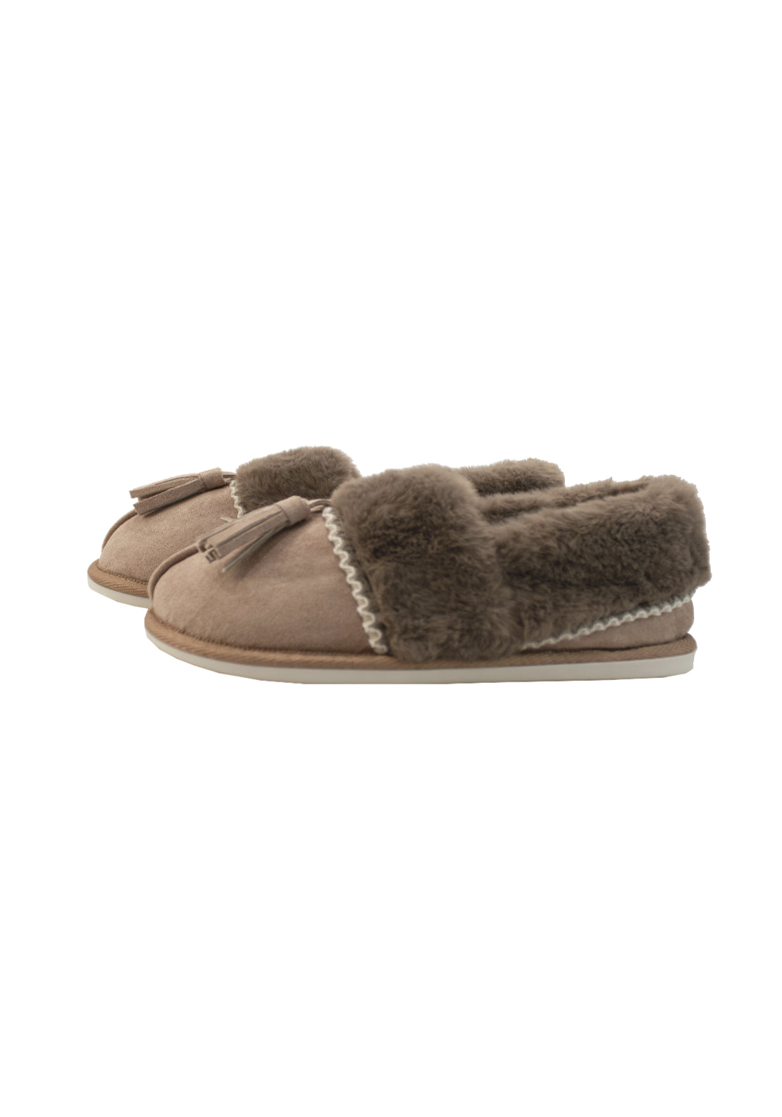 Something Special Cosy Plush Slippers - Mocha 2 Shaws Department Stores