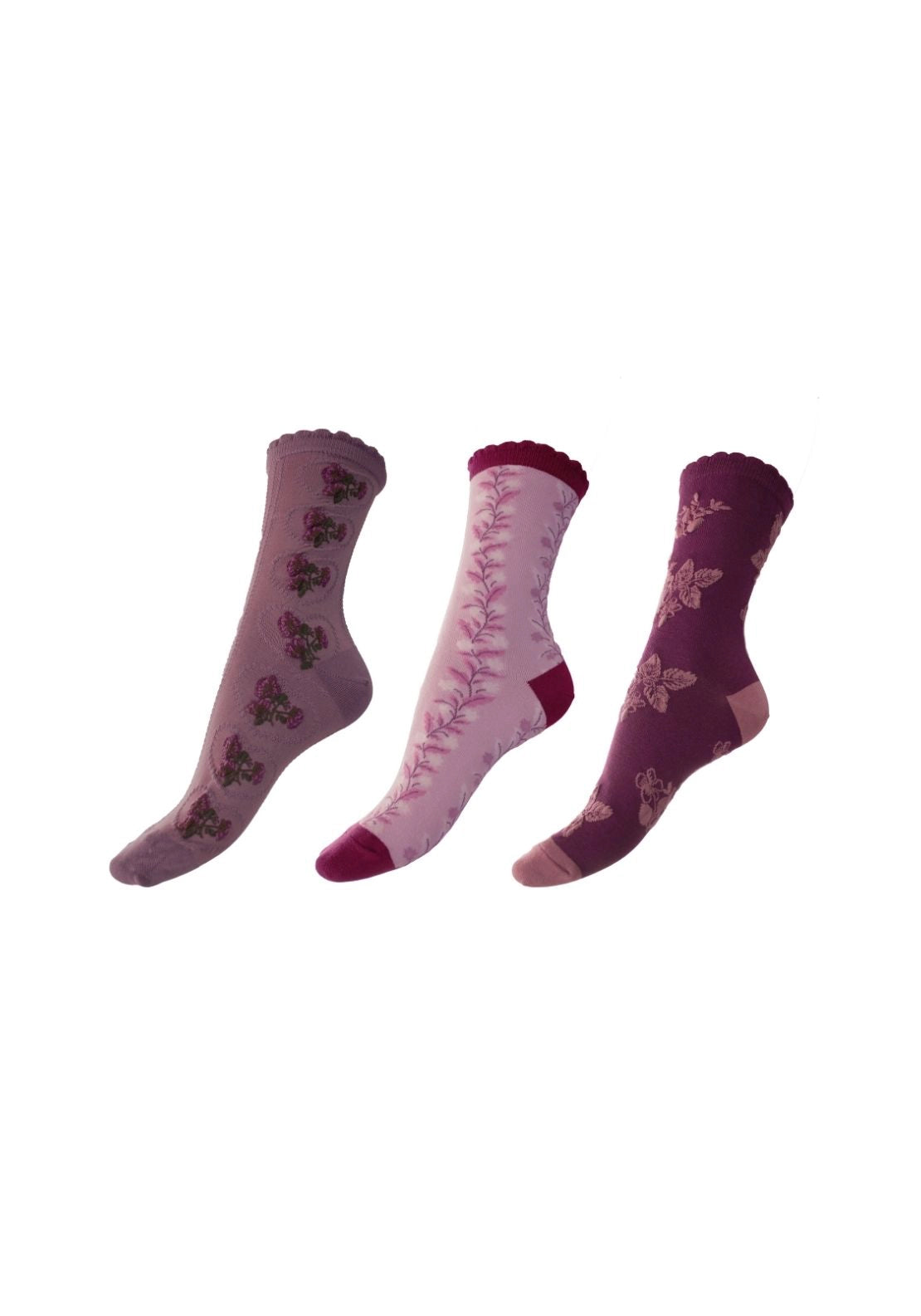 Something Special Book Of 3 Pair Sock Set - Berry 2 Shaws Department Stores