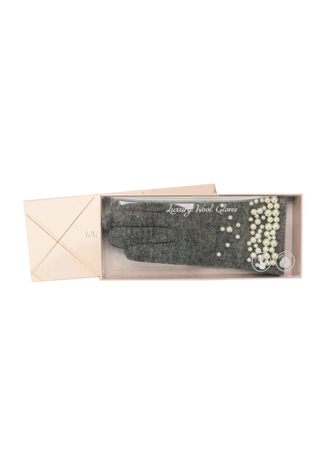 Marie Claire Luxury Wool Gloves - Light Grey 1 Shaws Department Stores