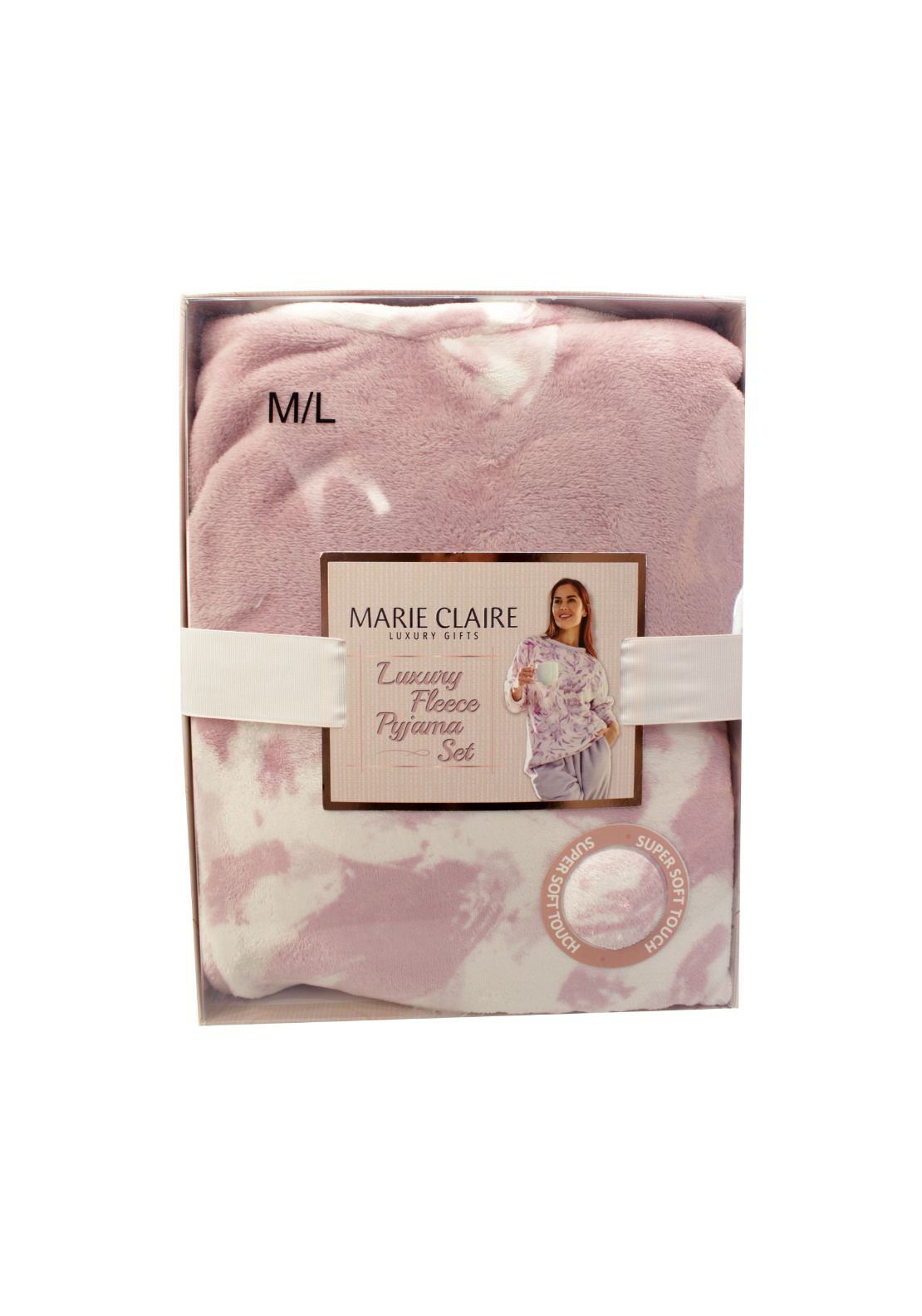 Marie Claire Luxury Pyjama Set - Dusty Pink 1 Shaws Department Stores