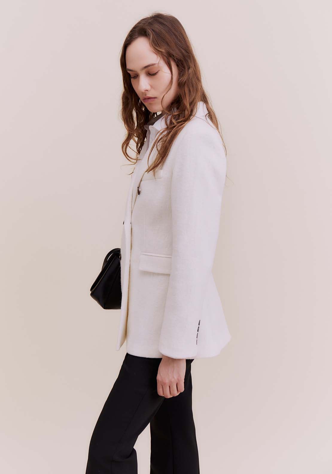 Sfera Double-breasted jacket - Ecru 2 Shaws Department Stores