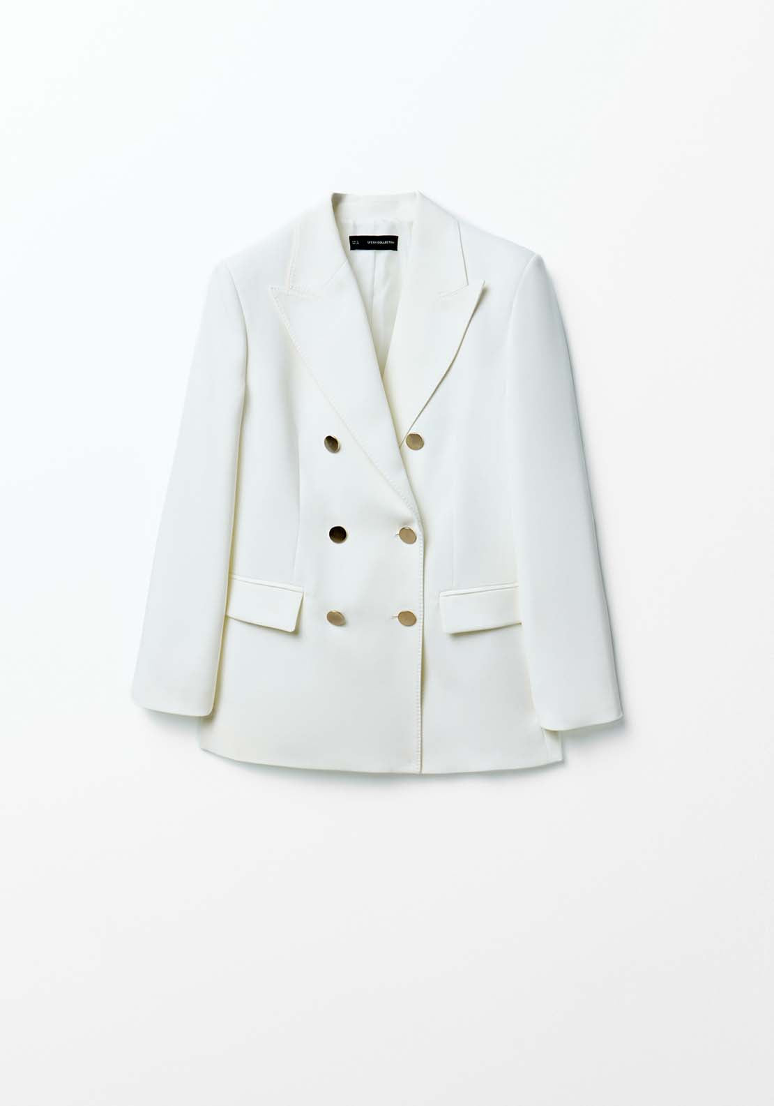Sfera Double-Breasted Jacket - White 6 Shaws Department Stores