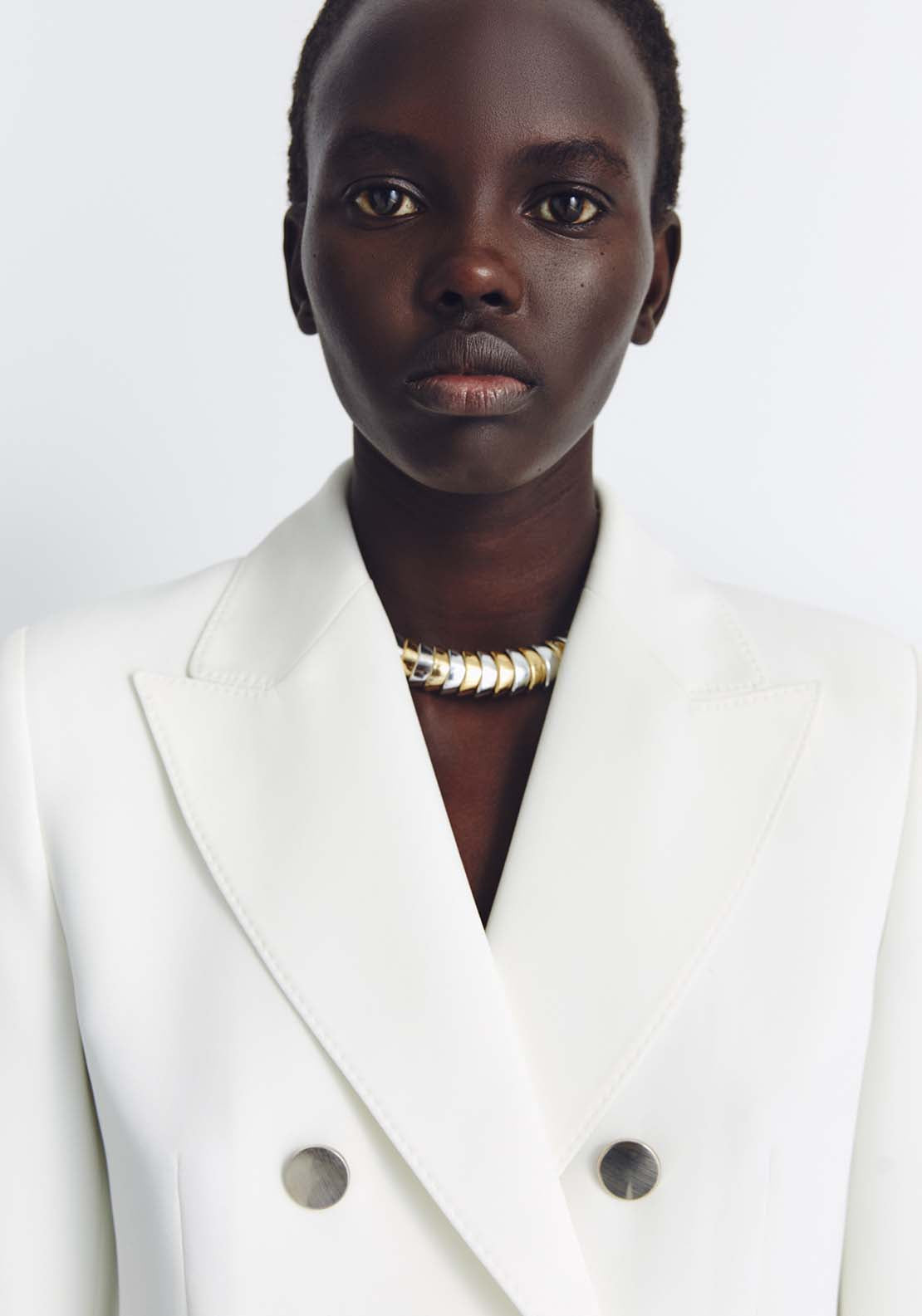 Sfera Double-Breasted Jacket - White 4 Shaws Department Stores