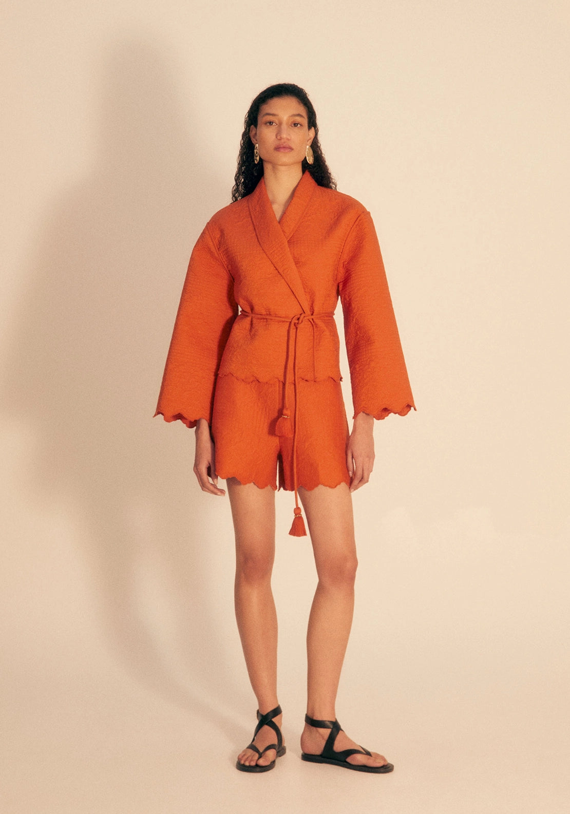 Quilted Wrap Jacket - Saffron