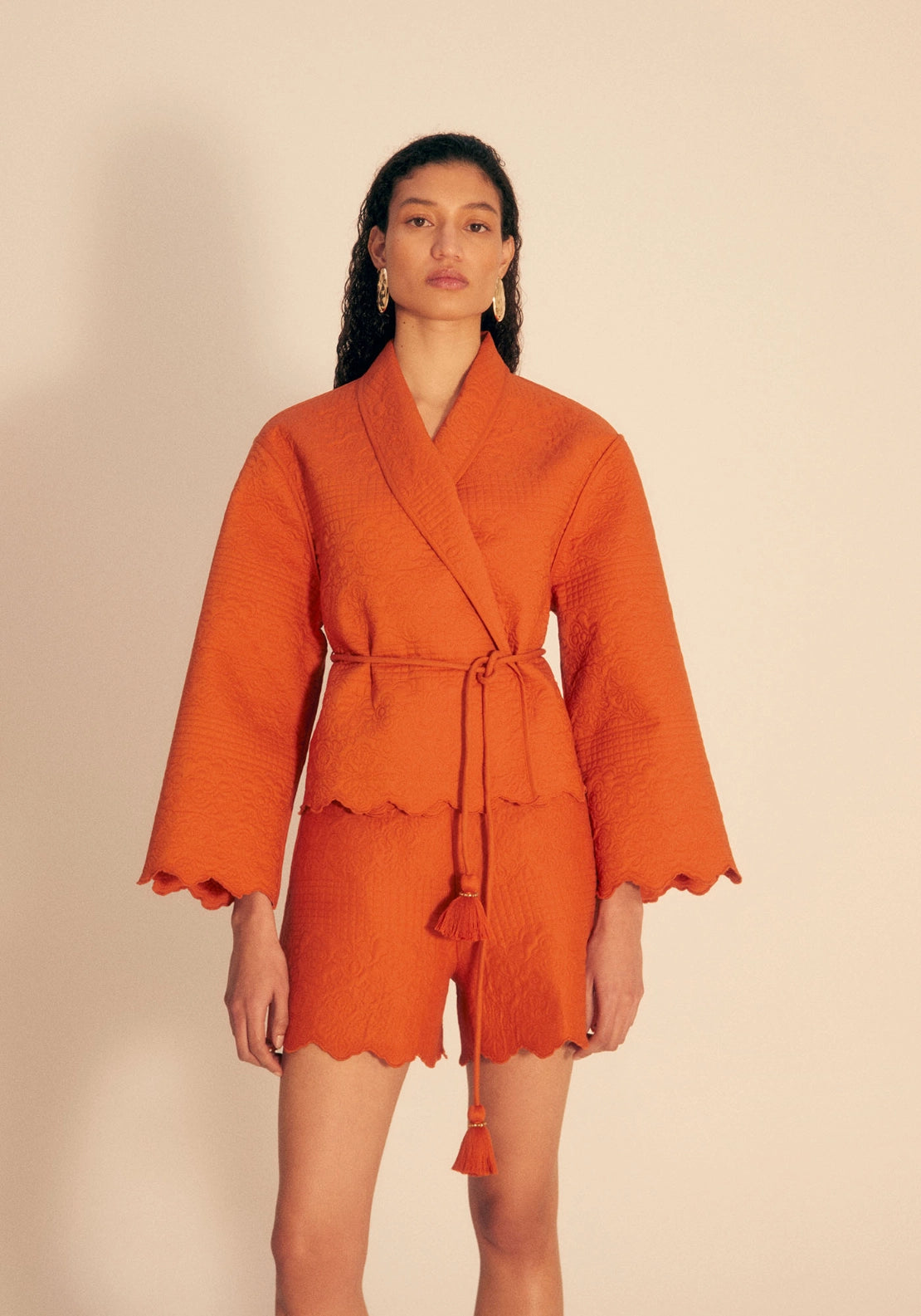 Quilted Wrap Jacket - Saffron
