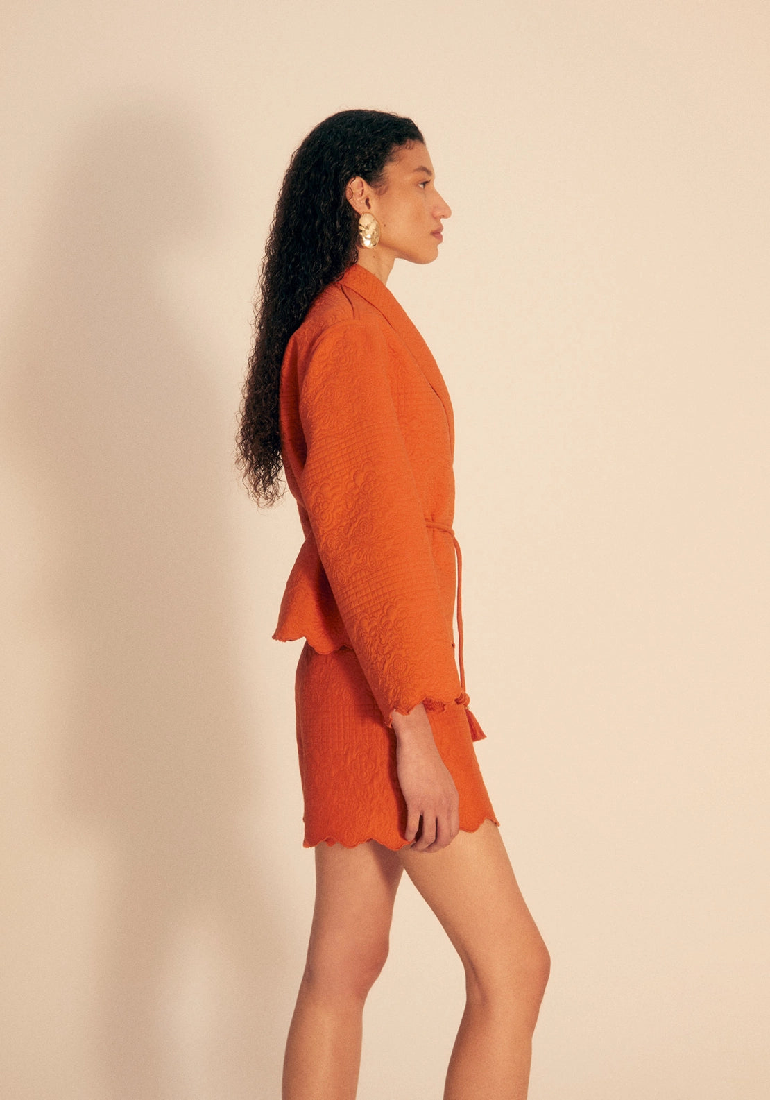 Quilted Wrap Jacket - Saffron