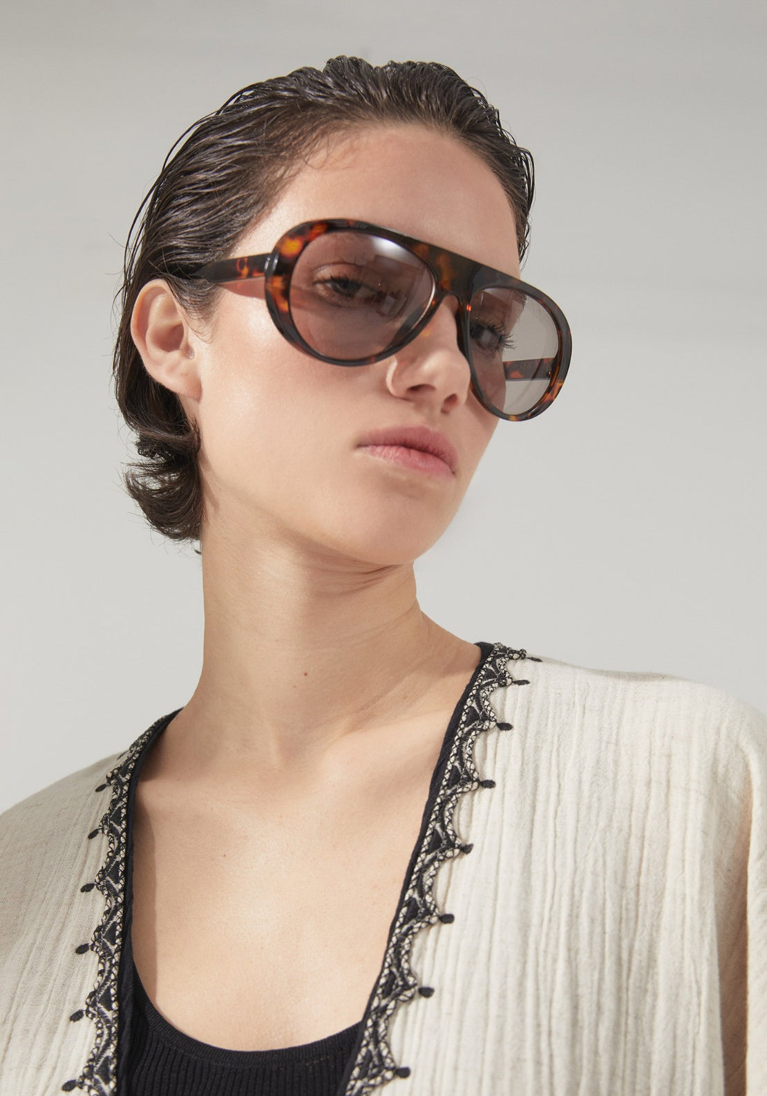 Embroidered Kimono - Cream