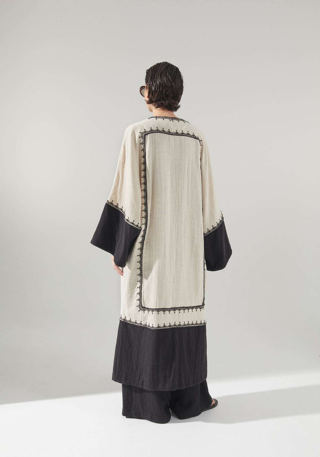 Embroidered Kimono - Cream
