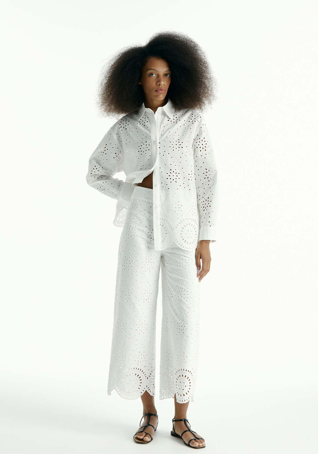 Sfera Schiffli Trousers - White 5 Shaws Department Stores