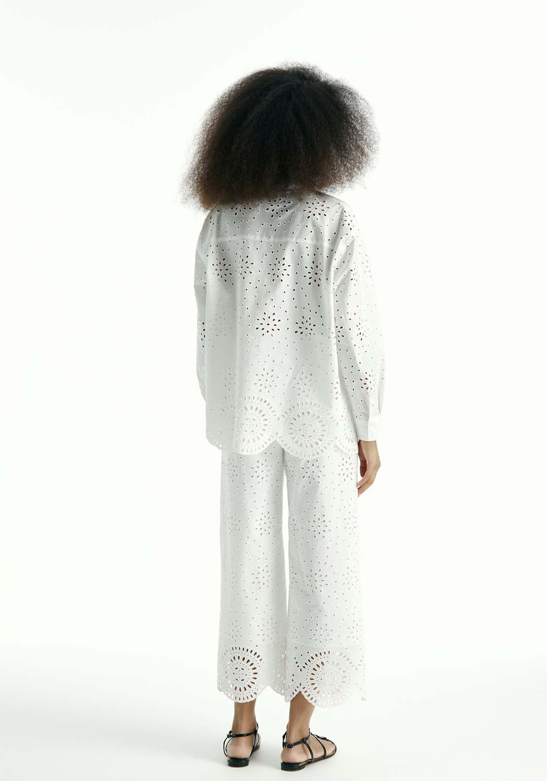 Sfera Schiffli Trousers - White 2 Shaws Department Stores