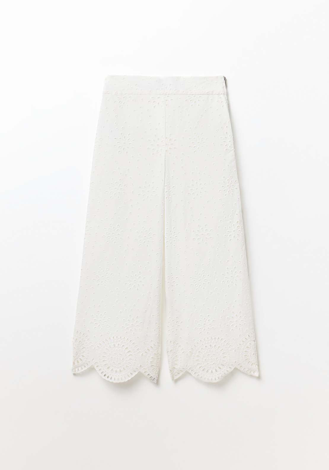 Sfera Schiffli Trousers - White 6 Shaws Department Stores