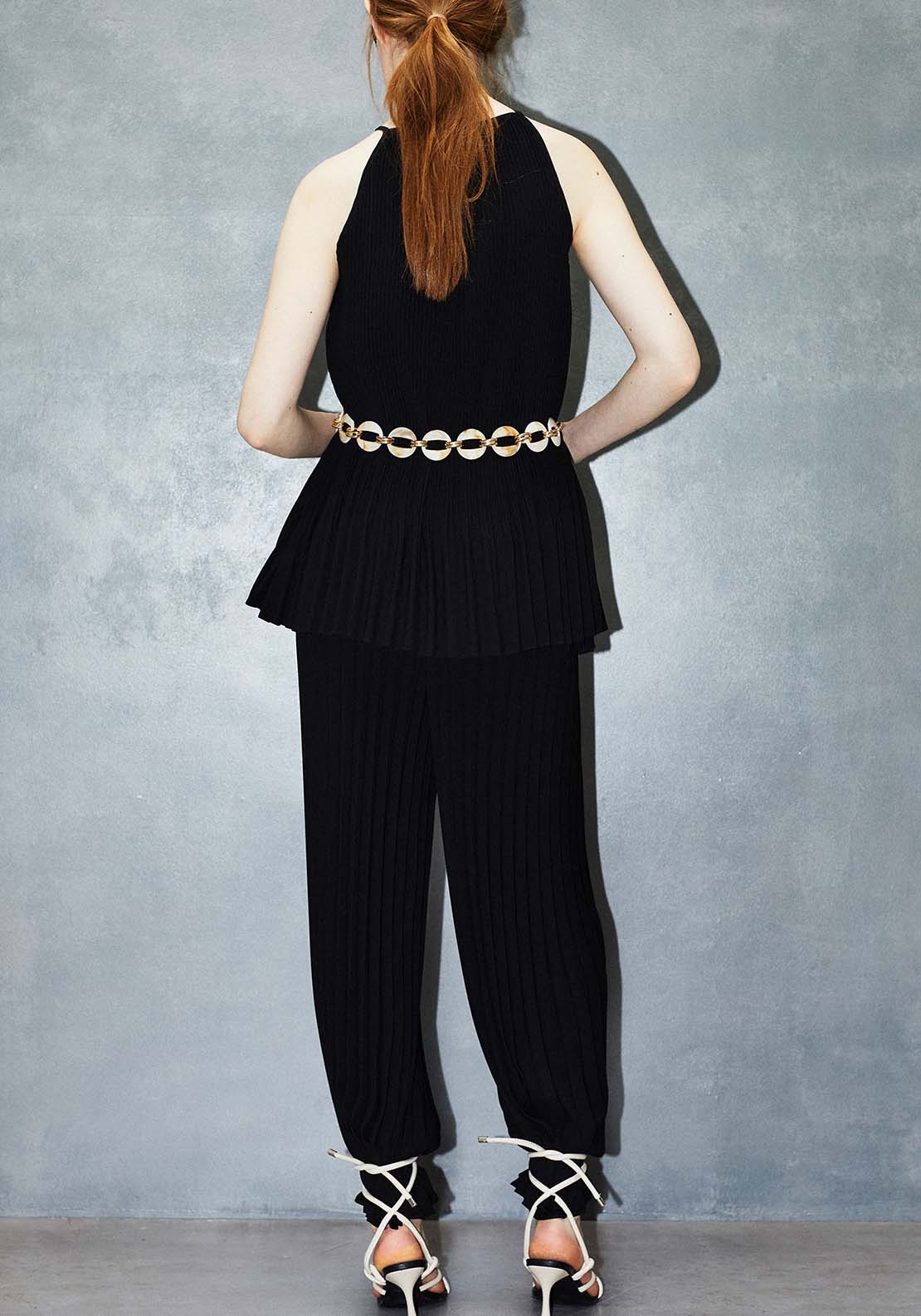 Sfera Pleated Trousers - Black 2 Shaws Department Stores