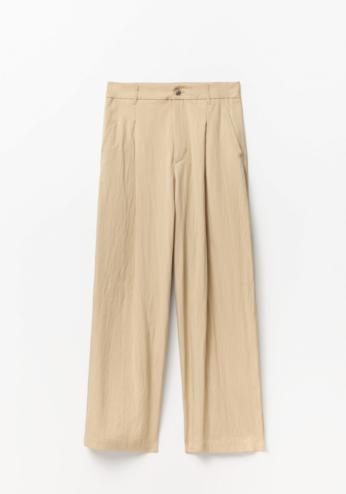 Pleated Trousers - Beige
