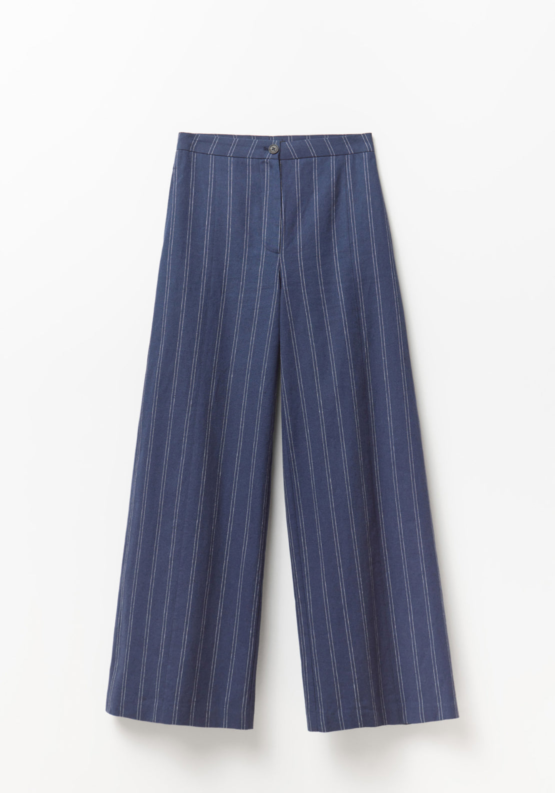 Loose Striped Trousers - Blue