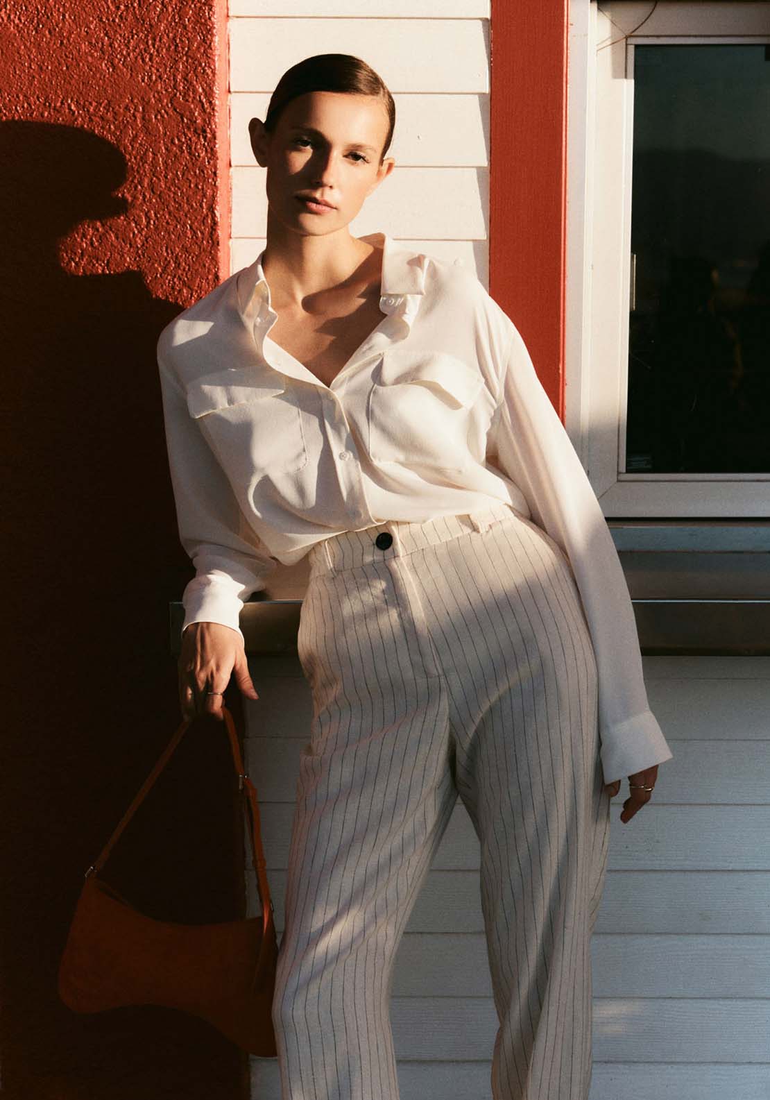 Sfera Stripes linen trousers 7 Shaws Department Stores