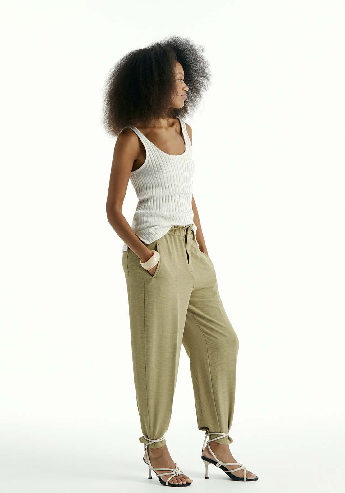 Sfera Loose Fit Trousers - Beige 3 Shaws Department Stores