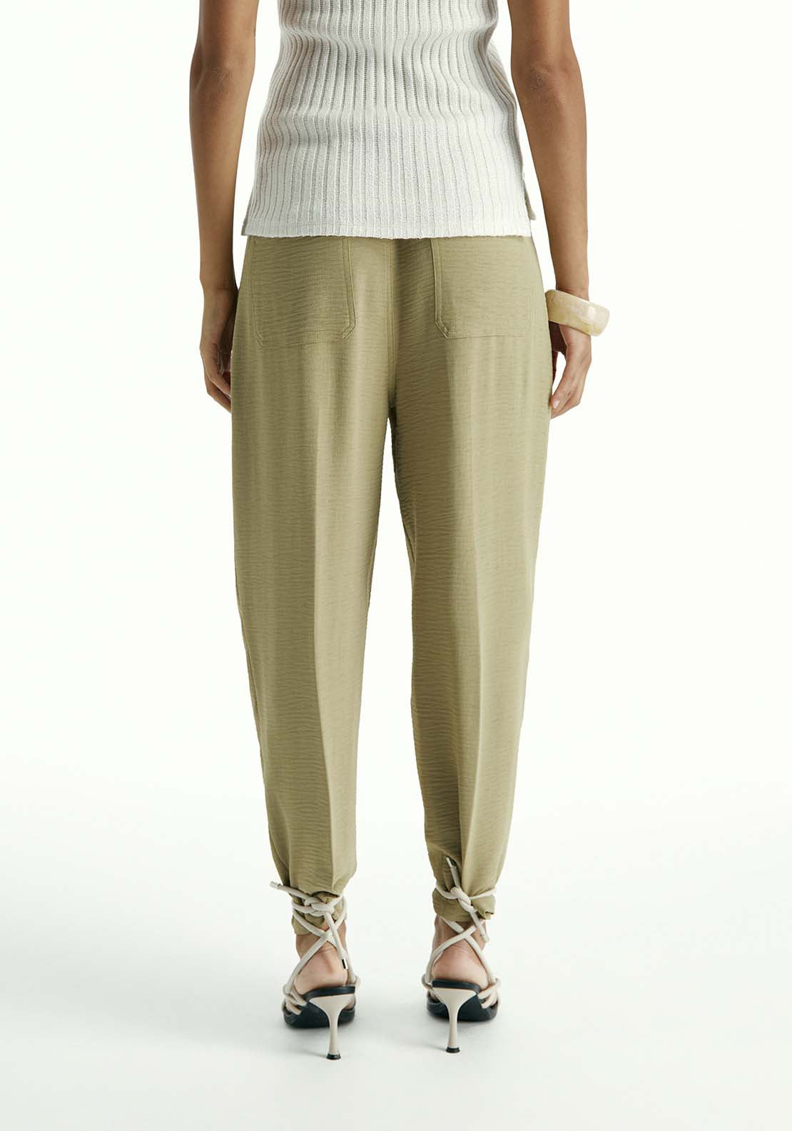 Sfera Loose Fit Trousers - Beige 2 Shaws Department Stores